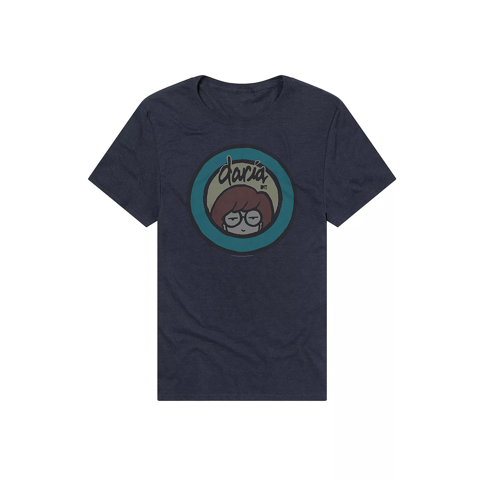 Mens MTV Daria Logo Graphic Tee Blue Product Image