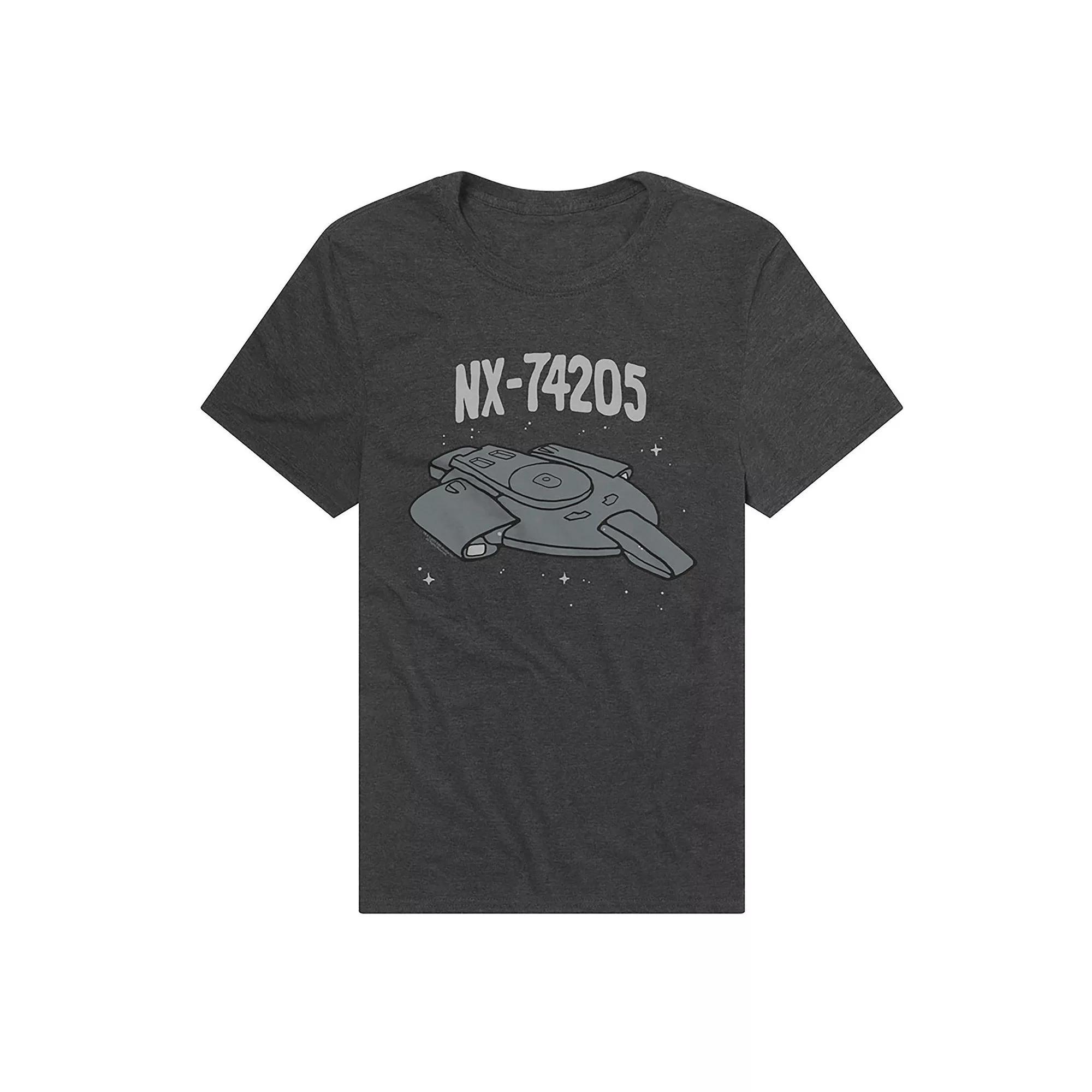 Men's Star Trek Defiant NX-74205 Graphic Tee, Size: Large, Grey Product Image