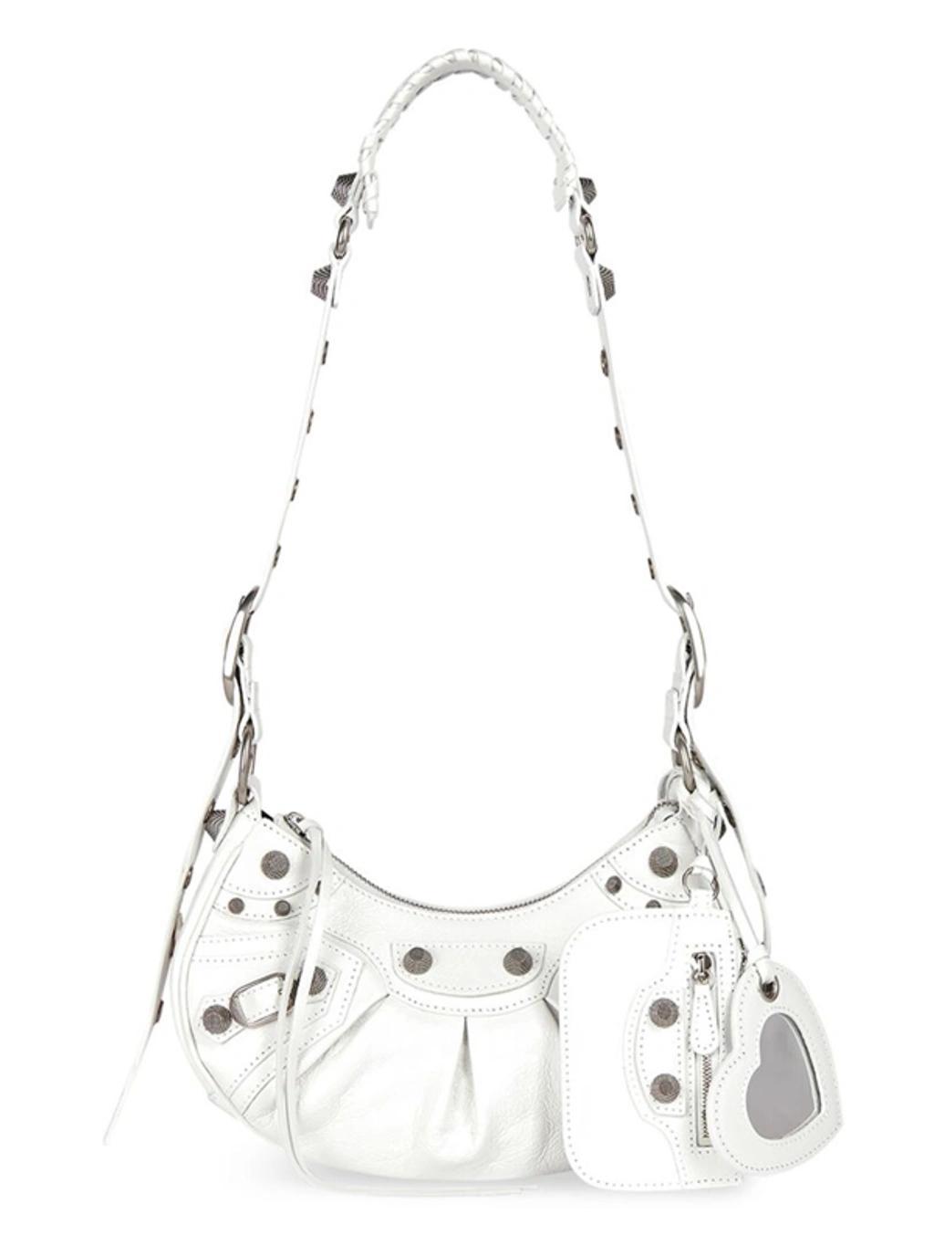 BALENCIAGA Le Cagole Xs Leather Shoulder Bag In Blue Product Image