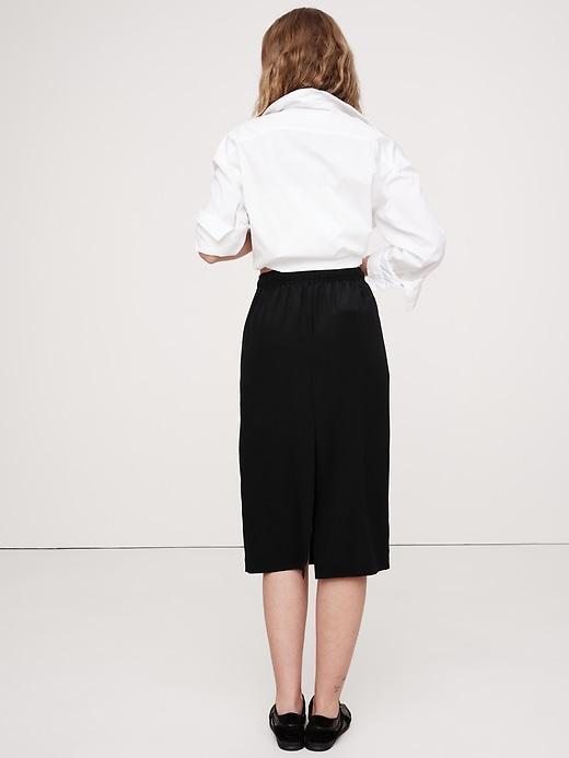 Matte Silk Midi Skirt Product Image