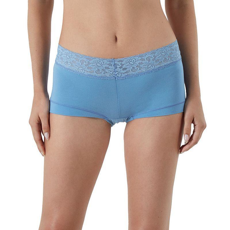 Maidenform Dream Cotton Lace-Trim Boyshort Underwear 40859, Womens Product Image