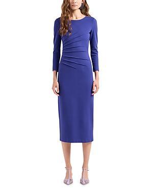 Pintuck Jersey Midi Sheath Dress Product Image