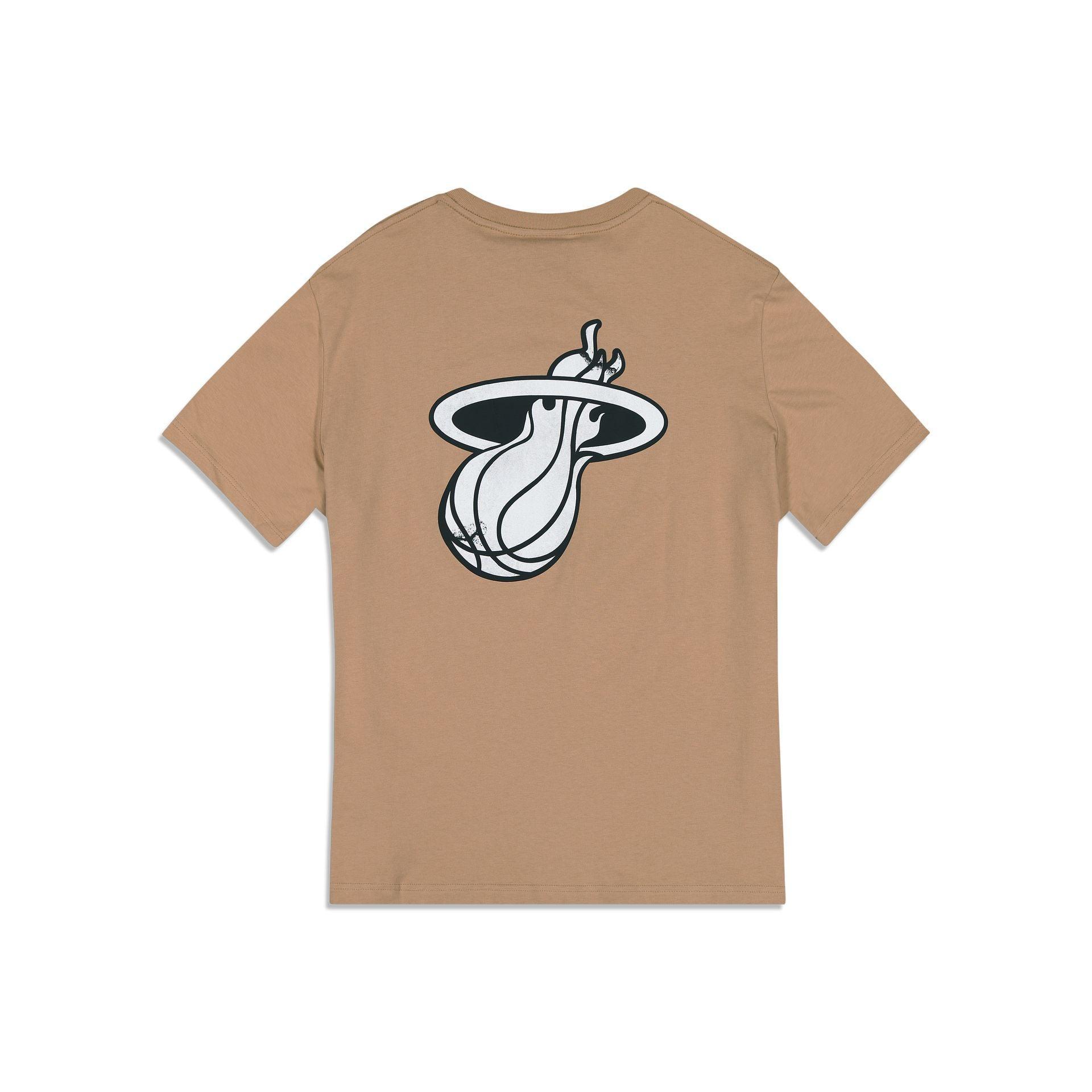 Miami Heat 2023 City Edition Tan T-Shirt Male Product Image