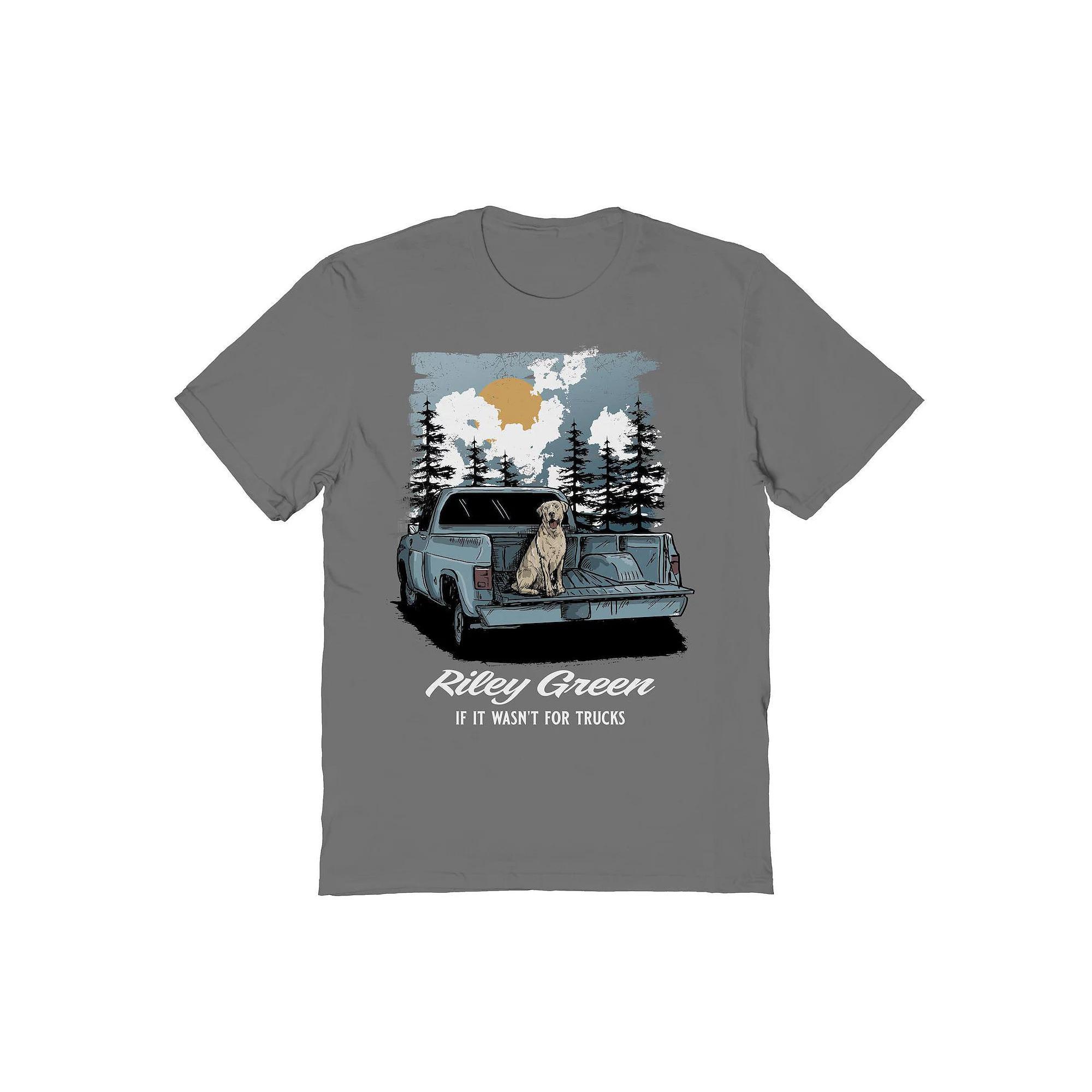 Men's Riley Green Truck Dog Graphic Tee, Size: Medium, Grey Product Image