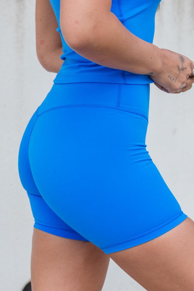 Pushing Forward Cerulean Blue Biker Shorts SALE Product Image