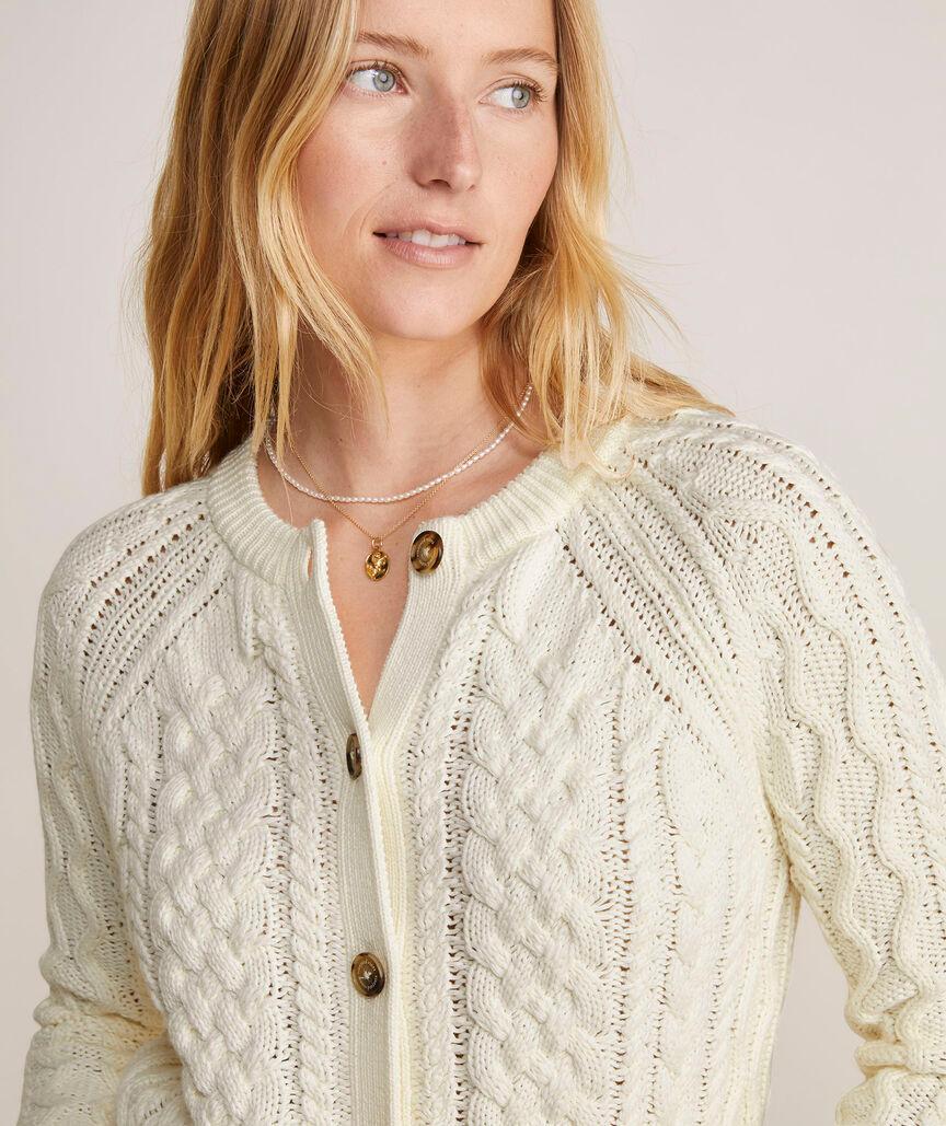 Cotton Cable Cardigan Product Image