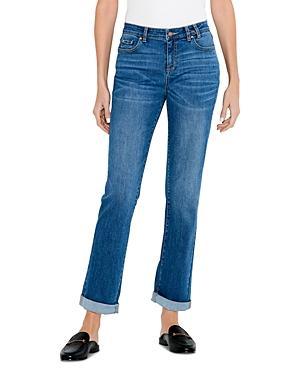 Nic+Zoe Mid Rise Girlfriend Jeans in Atlantic Product Image