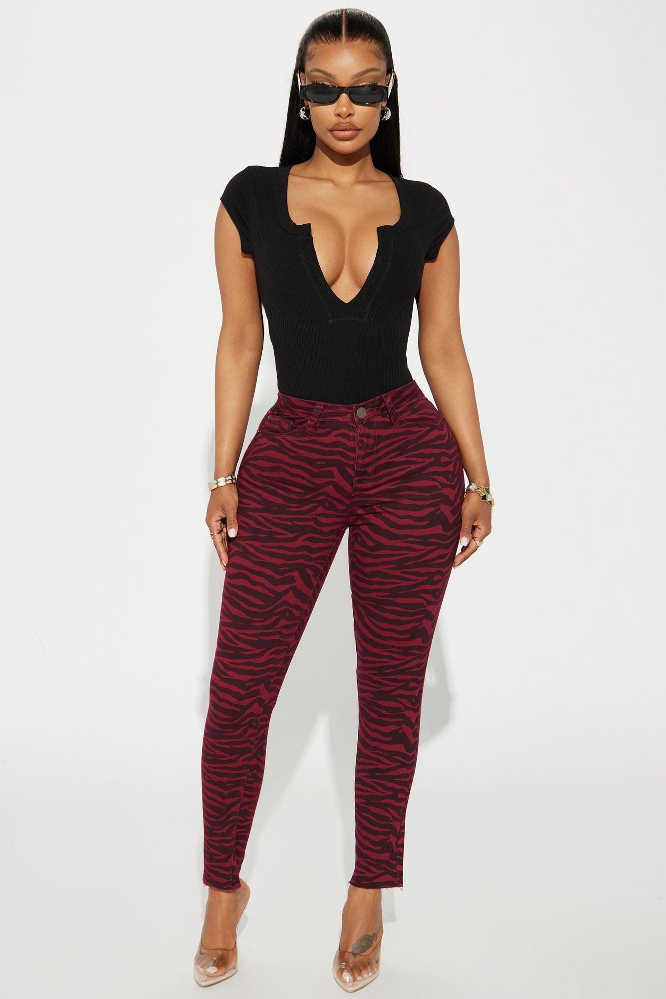 Paint Me All Over Skinny Jeans - Red Product Image