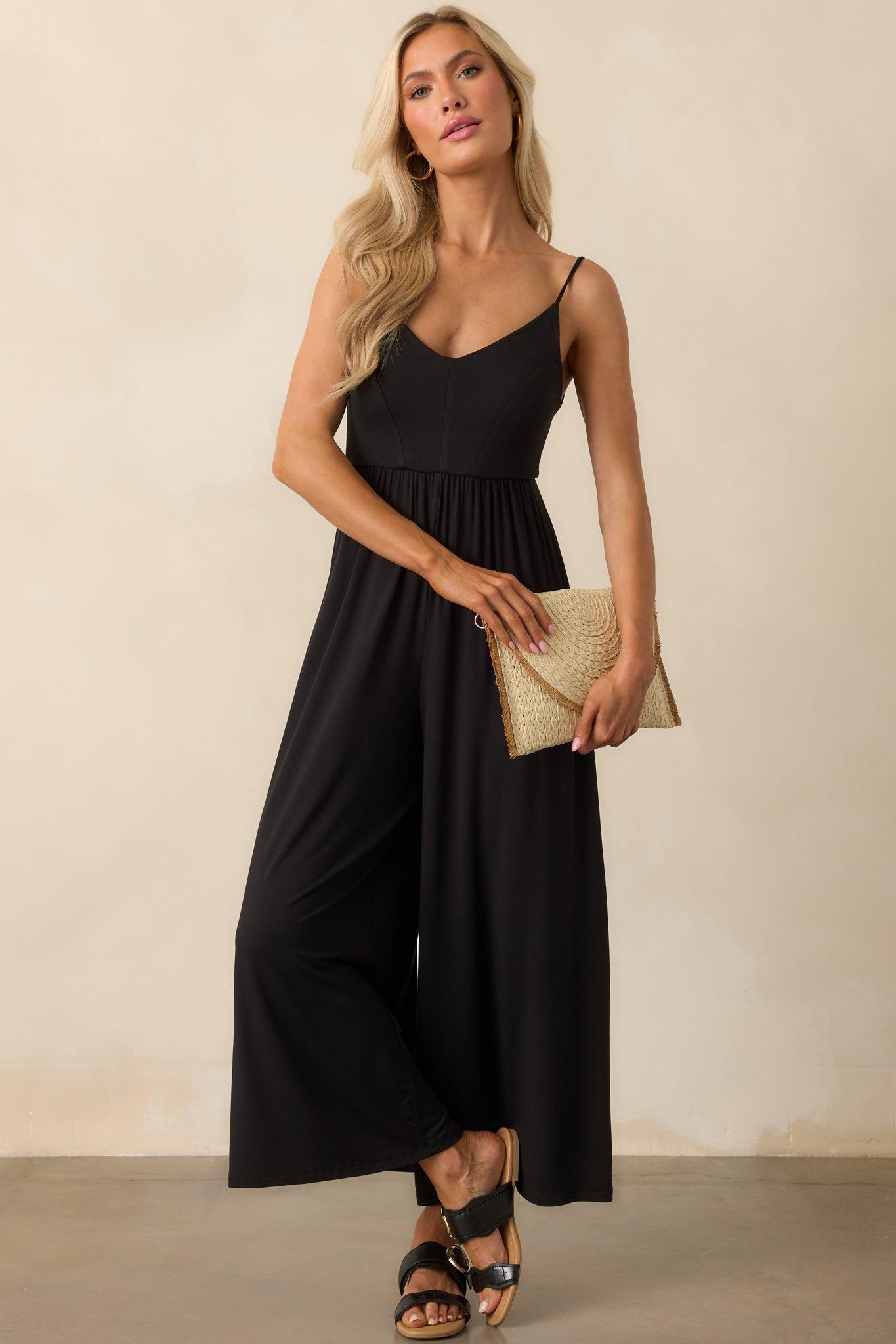 Z Supply Roz Black Jumpsuit Product Image