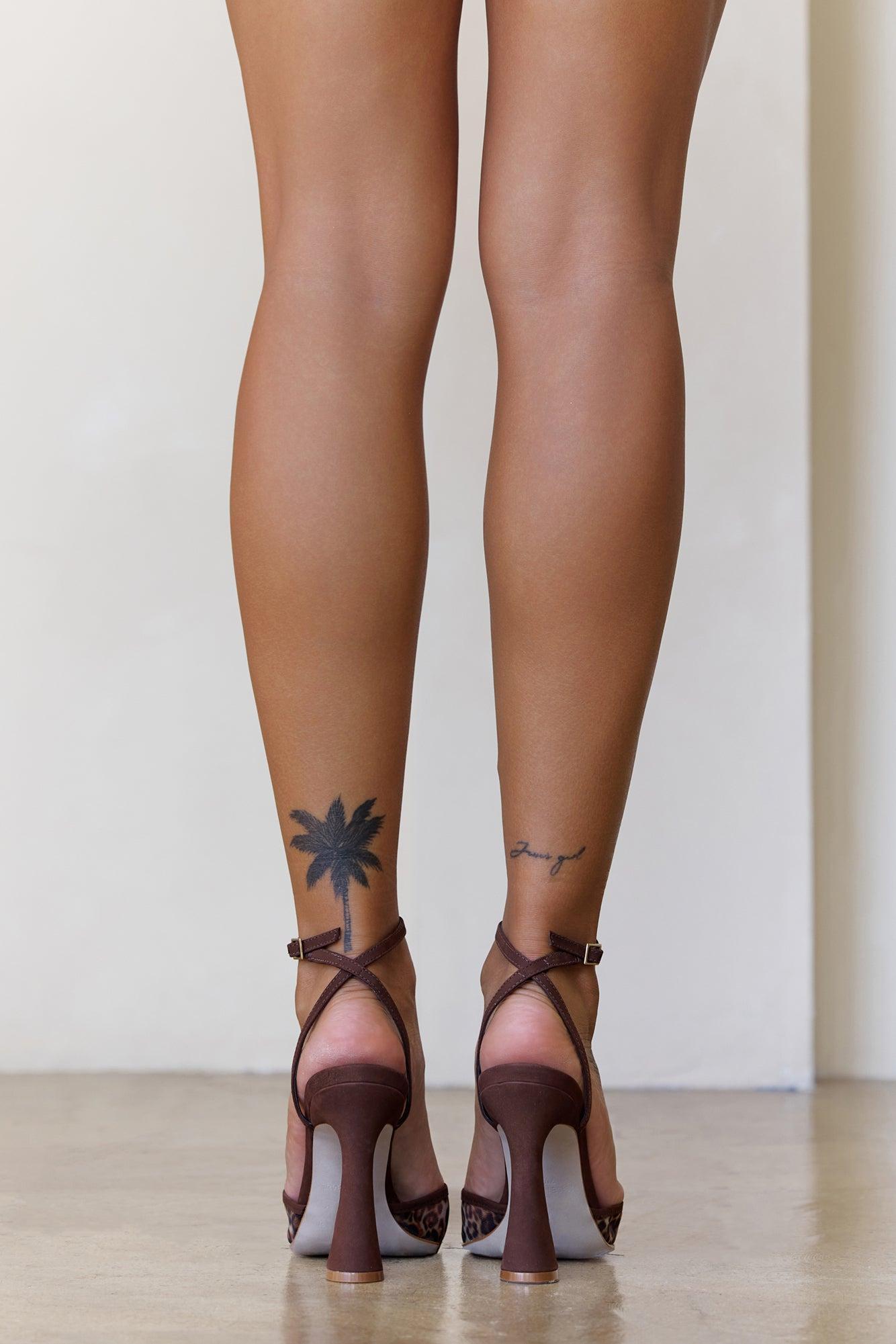 Beki-M Mesh Heels Leopard Product Image