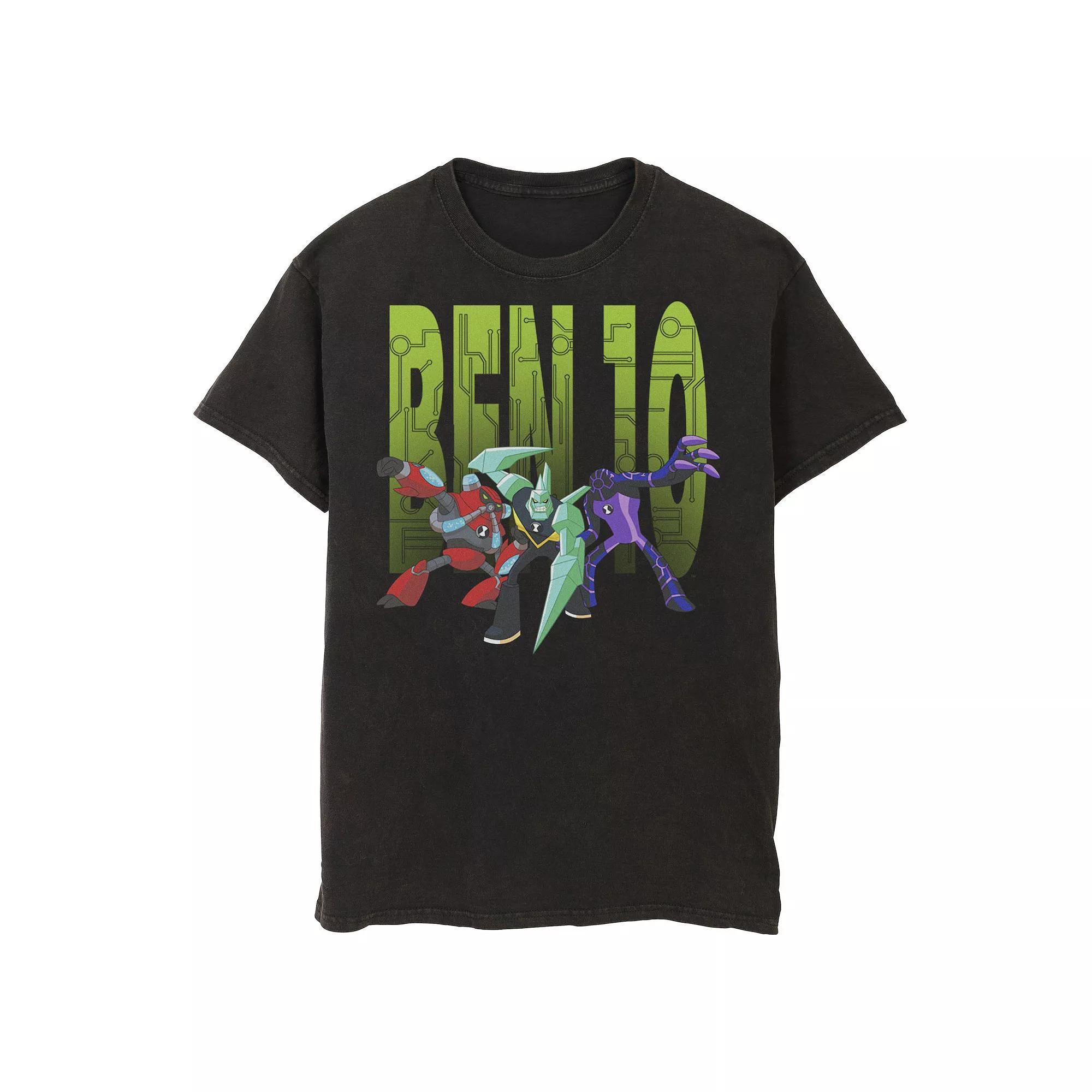 Men's Ben 10 Trio Tech Logo Graphic Tee, Size: Large, Black Product Image