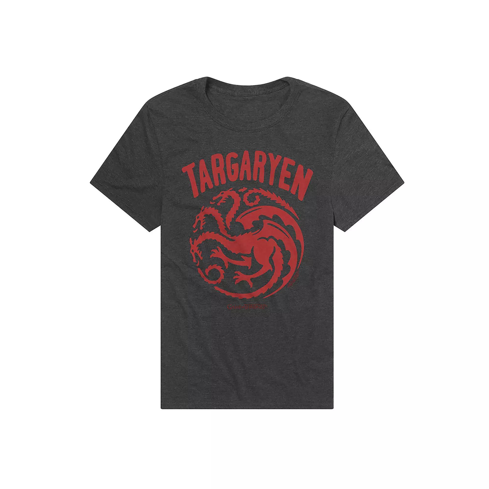 Men's Game of Thrones Targaryen Sigil Graphic Tee, Size: Small, Grey Product Image