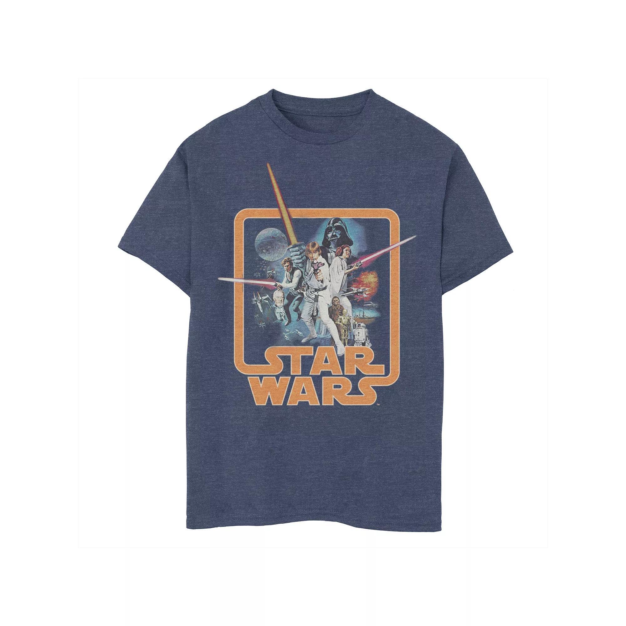 Men's Star Wars Group Classic Poster Tee, Size: 3XL, Navy Grey Product Image