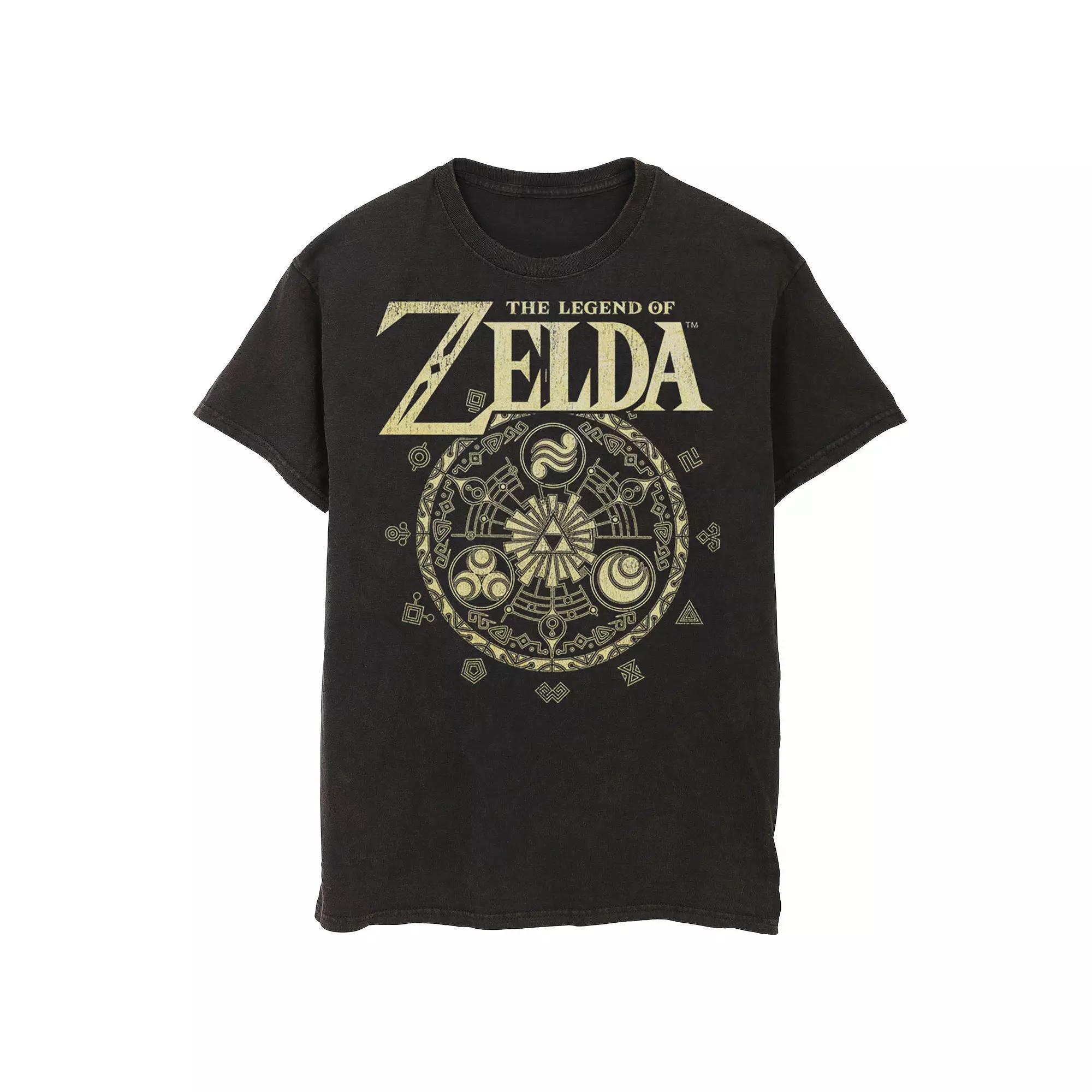 Men's Nintendo The Legend Of Zelda Circle Emblem Logo Tee, Size: XL, Black Product Image
