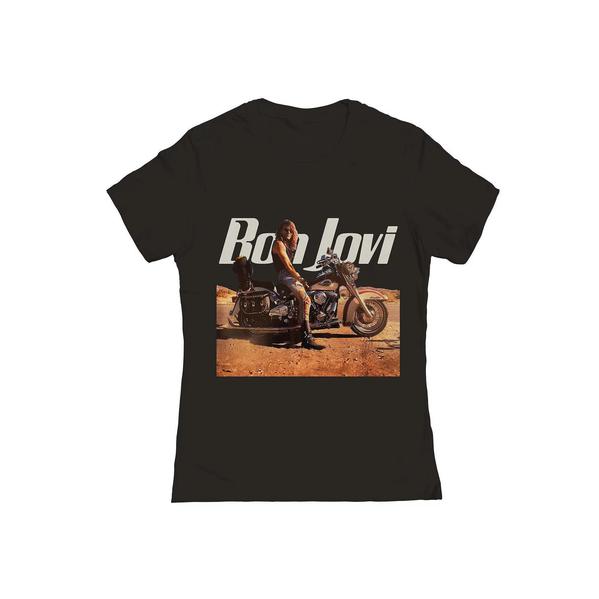 Junior's Bon Jovi Wanted Graphic Tee, Girl's, Size: Small, Black Product Image