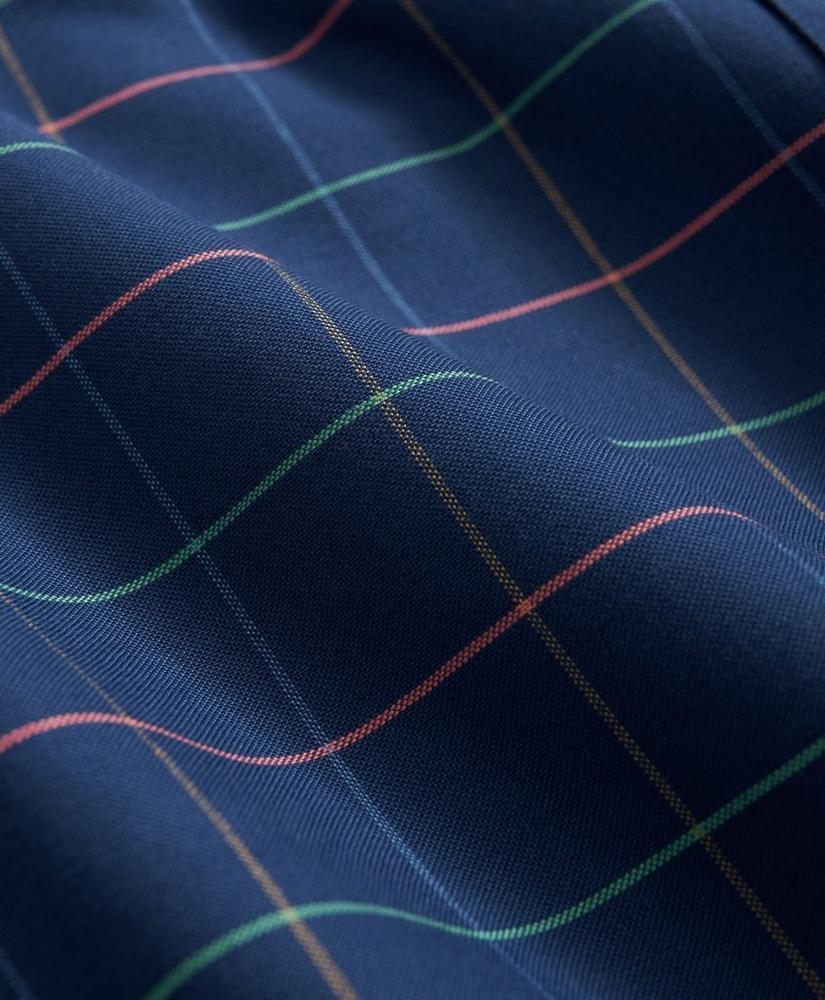 Big & Tall Stretch Cotton Non-Iron Oxford Multi Windowpane Shirt Product Image