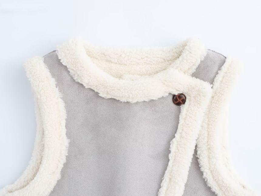 Crew Neck Fleece Lined Single Button Vest Product Image