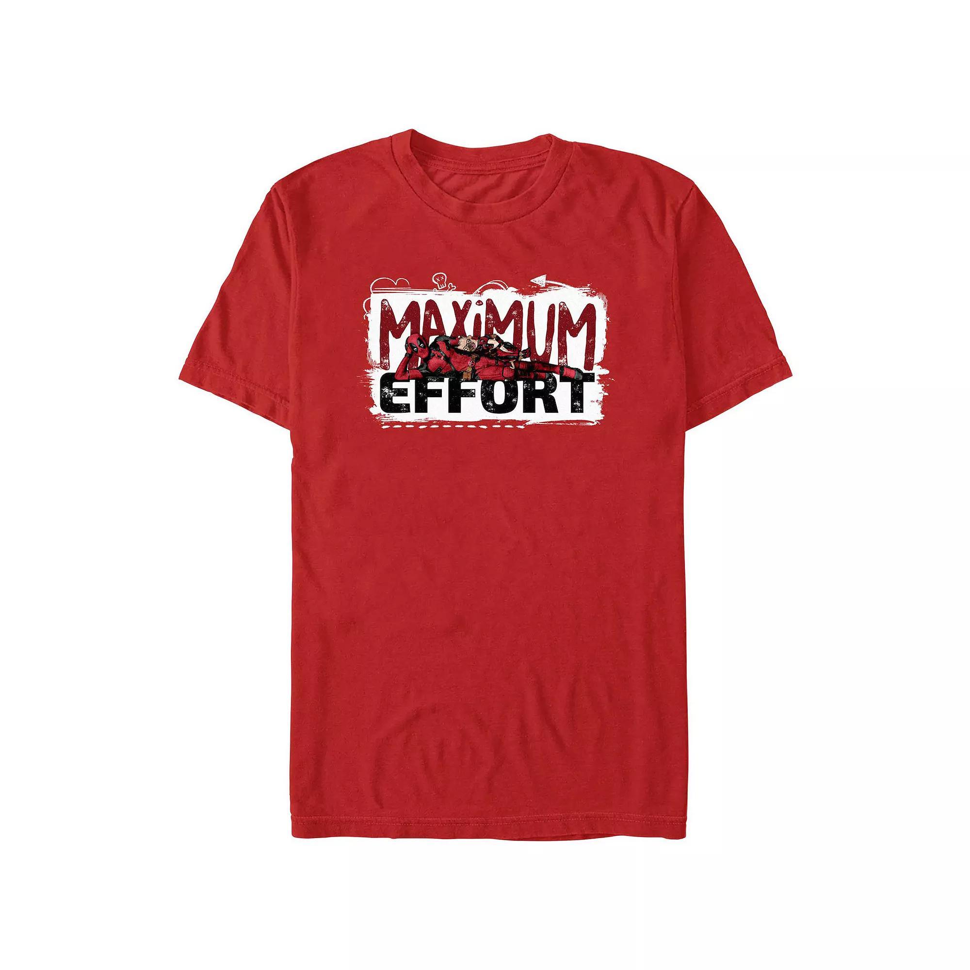 Men's Deadpool And Wolverine Dogpool Maximum Effort Graphic Tee, Size: Medium, Red Product Image