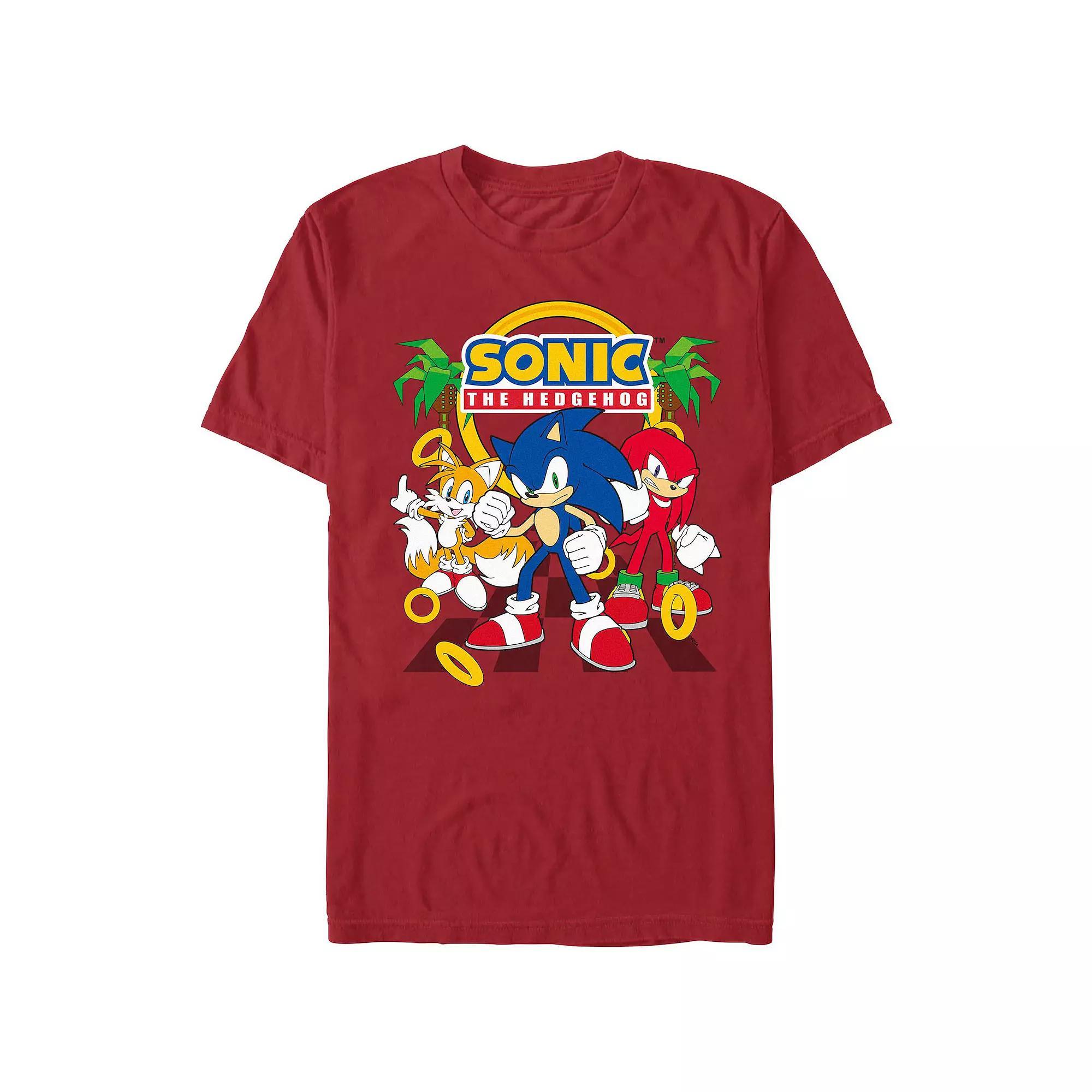 Men's Sonic The Hedgehog Running Buddies Graphic Tee, Size: XXL, Red Product Image