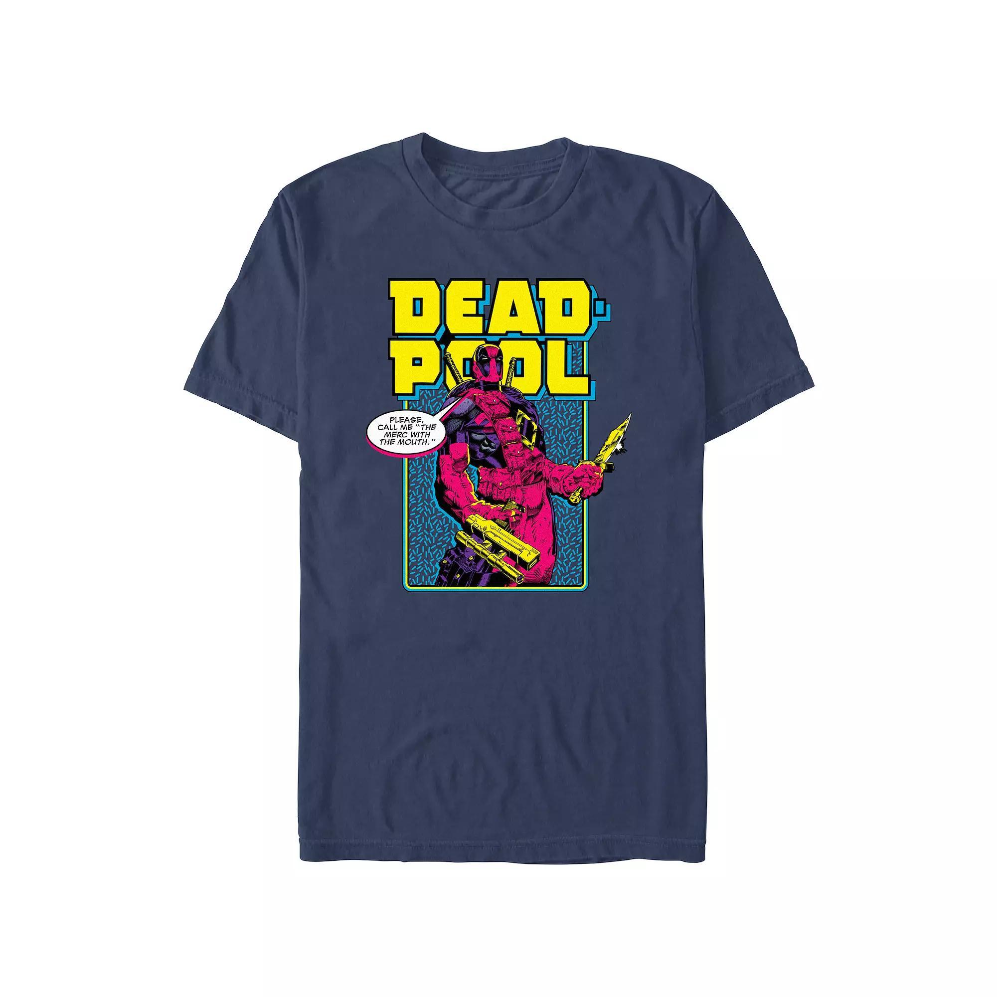 Men's Comfort Colors® Deadpool Please Call Me Graphic Tee, Size: XXL, Blue Product Image