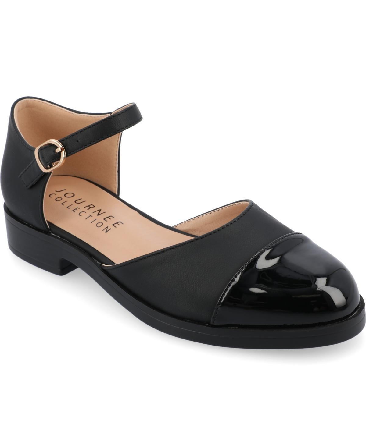 Journee Tesley Womens Tru Comfort Foam Two Tone Mary Jane Flats Product Image