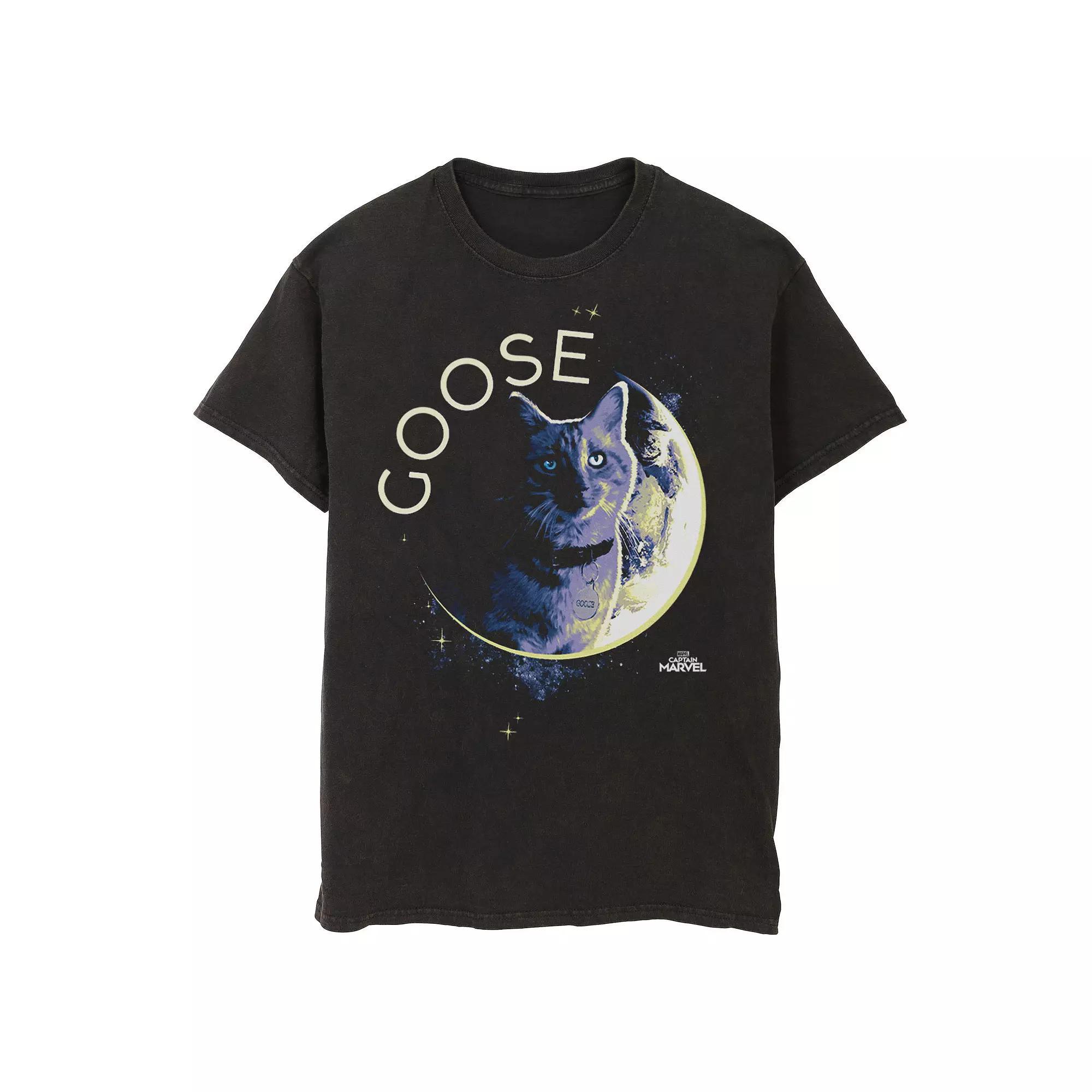 Men's Marvel Captain Marvel Goose Space Planet Portrait Tee, Size: 3XL, Black Product Image