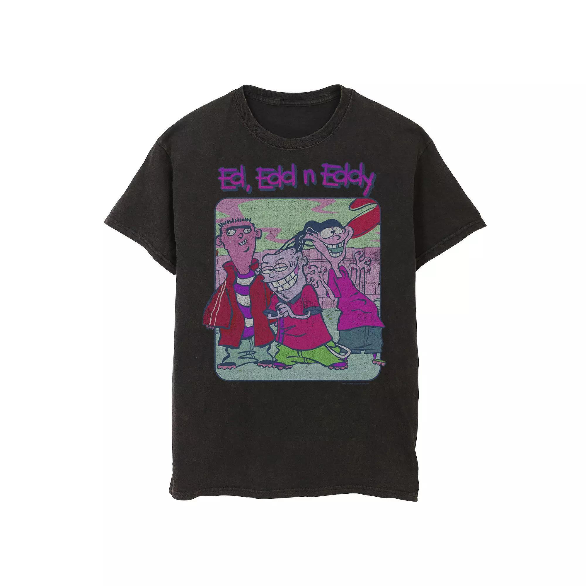 Men's Ed, Edd & Eddy Distressed Poster Tee, Size: Medium, Black Product Image
