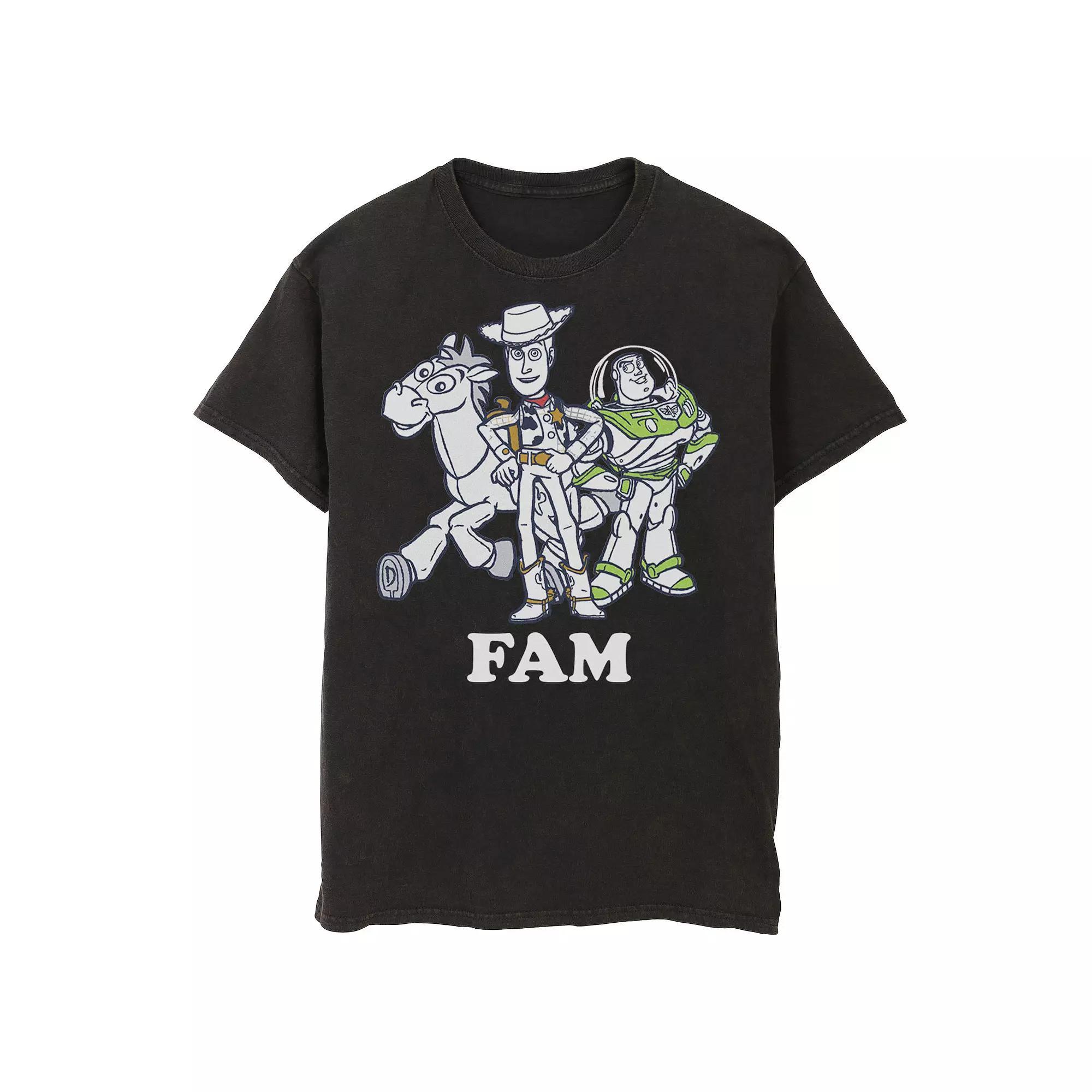 Disney / Pixar's Toy Story Buzz Lightyear & Woody Men's Family Tee, Size: 3XL, Black Product Image