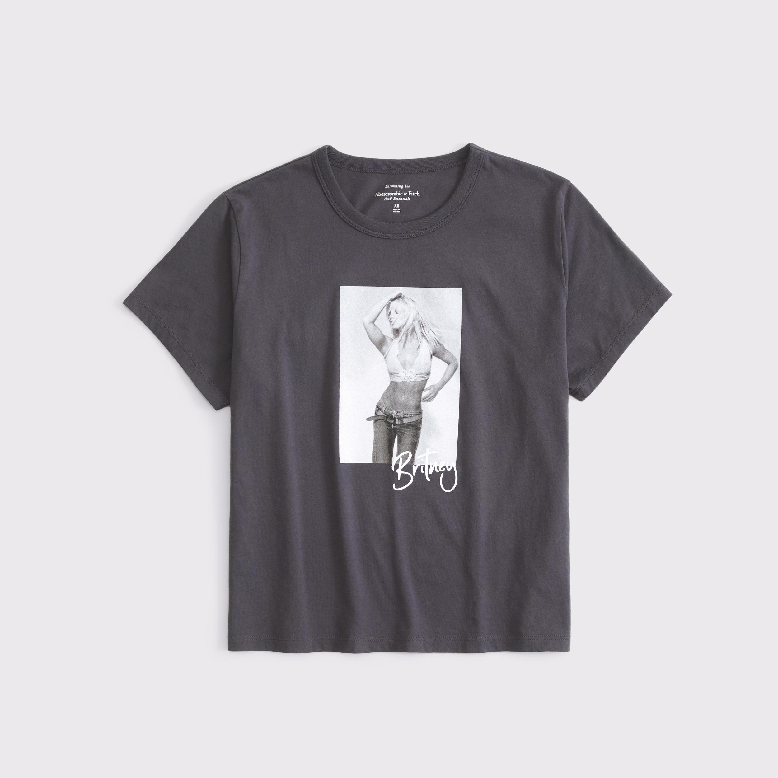 Short-Sleeve Britney Spears Graphic Skimming Tee Product Image