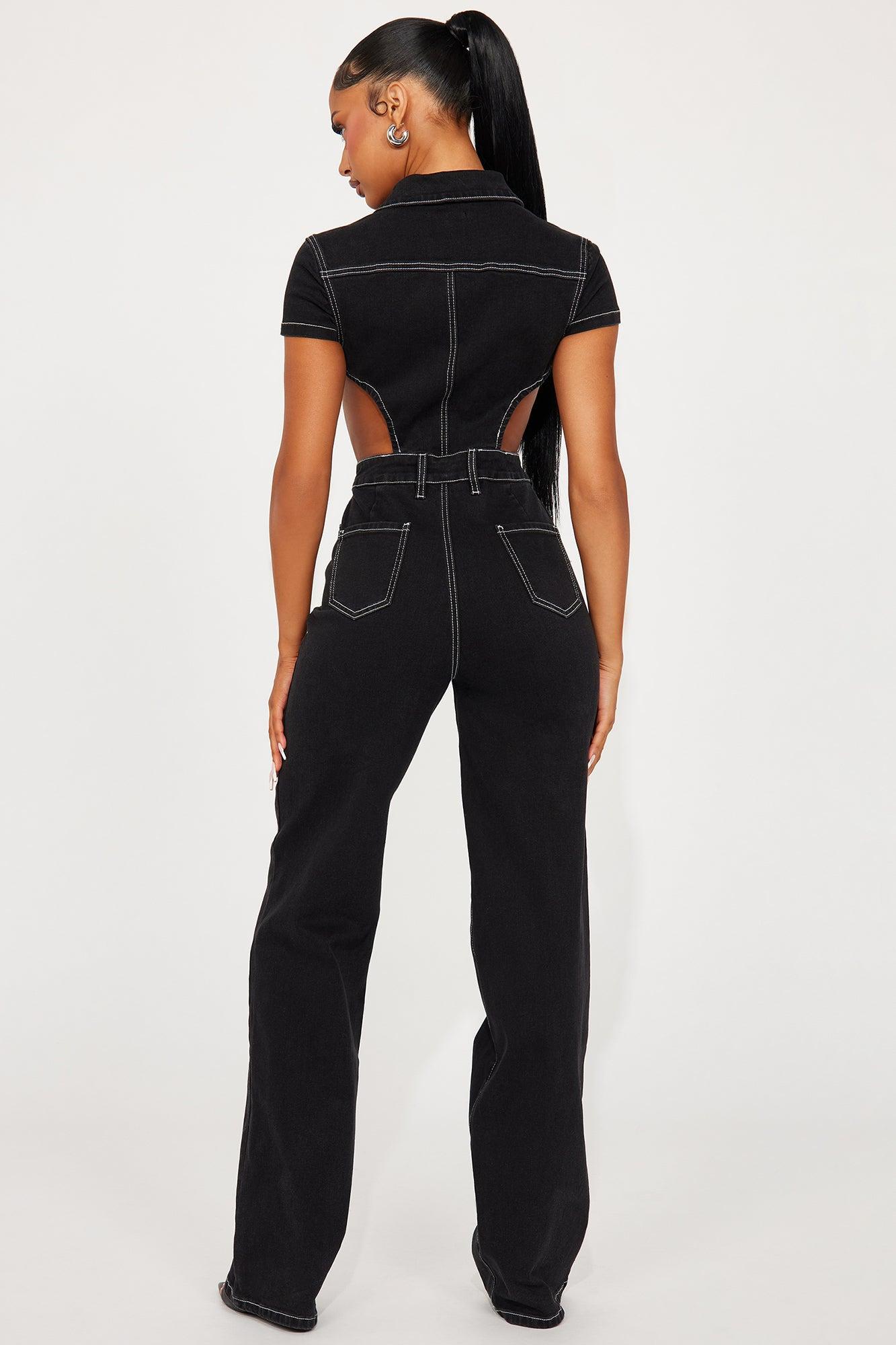 Kamaria Denim Jumpsuit - Black Product Image