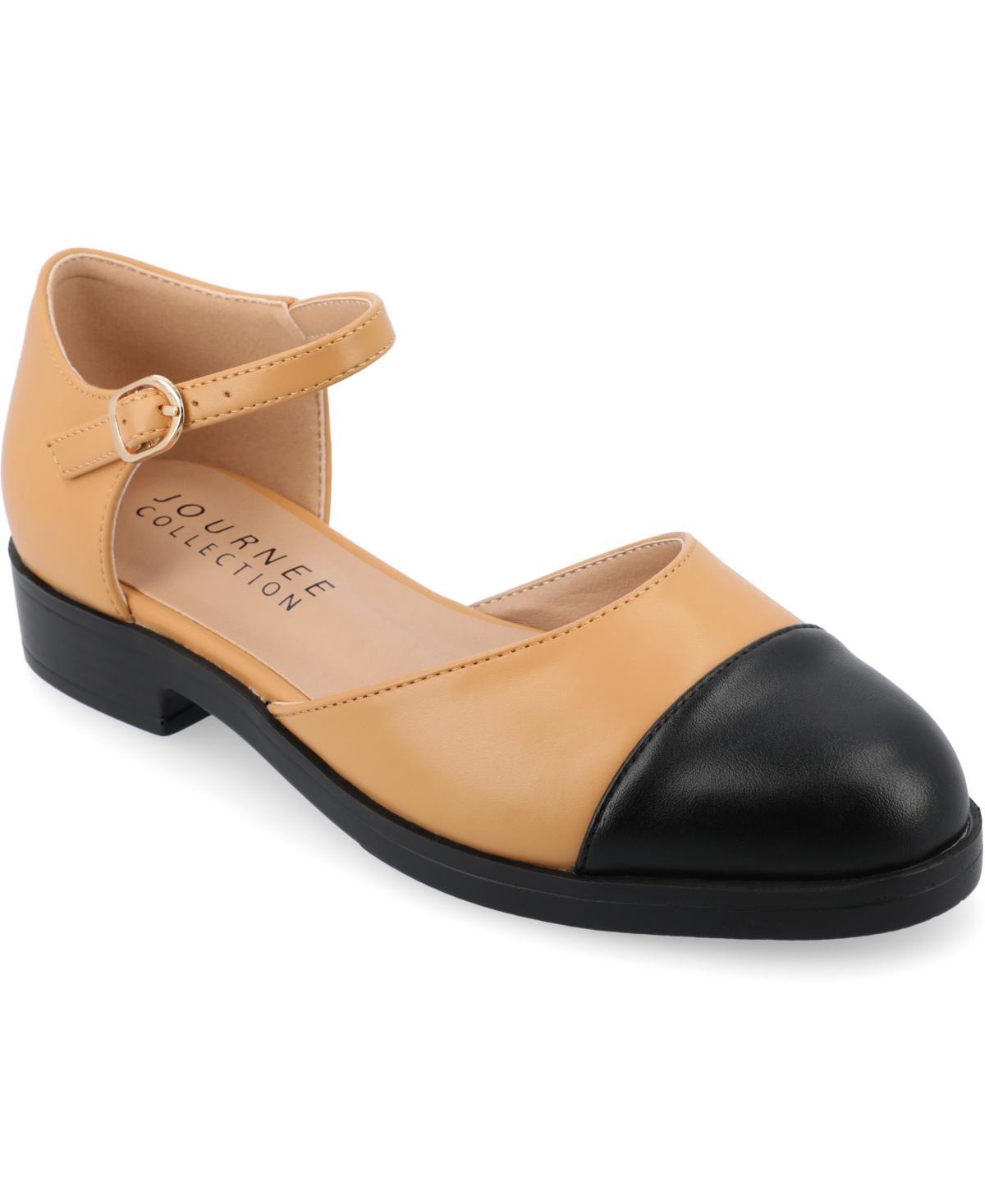 Journee Tesley Womens Tru Comfort Foam Two Tone Mary Jane Flats Product Image