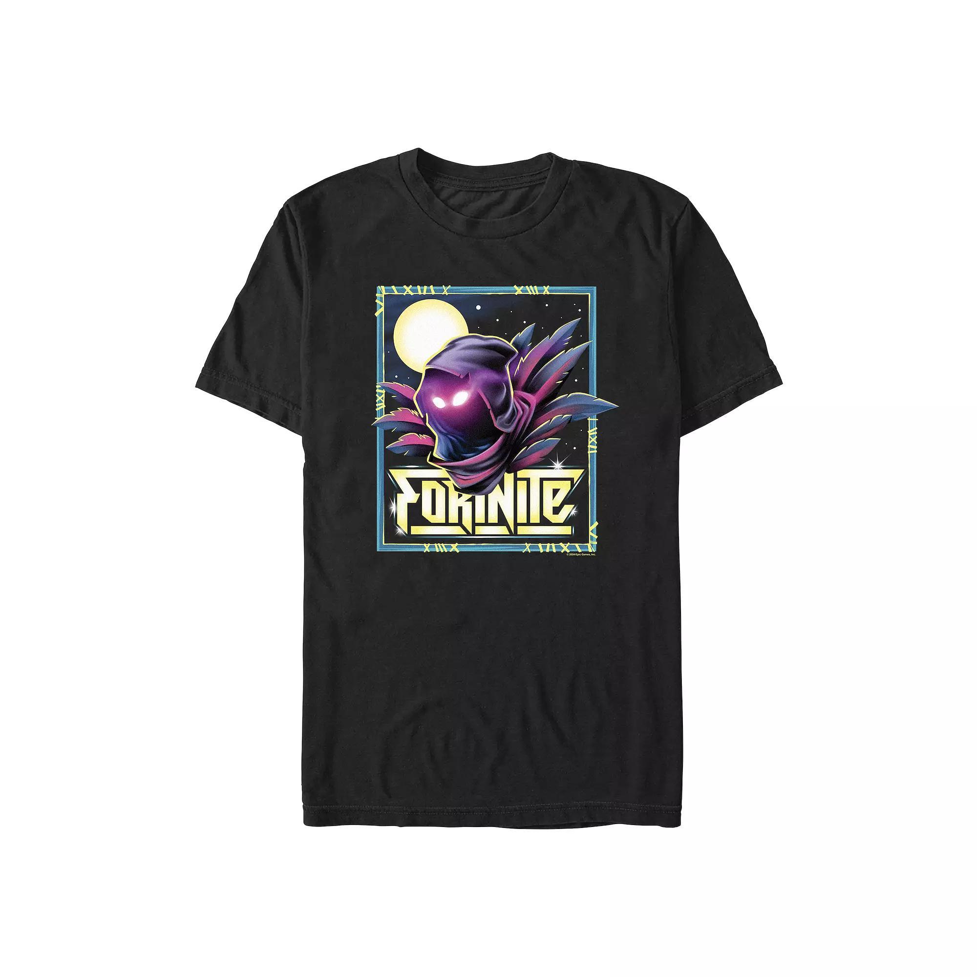 Men's Fortnite Raven Glowing Eyes Graphic Tee, Size: XL, Black Product Image