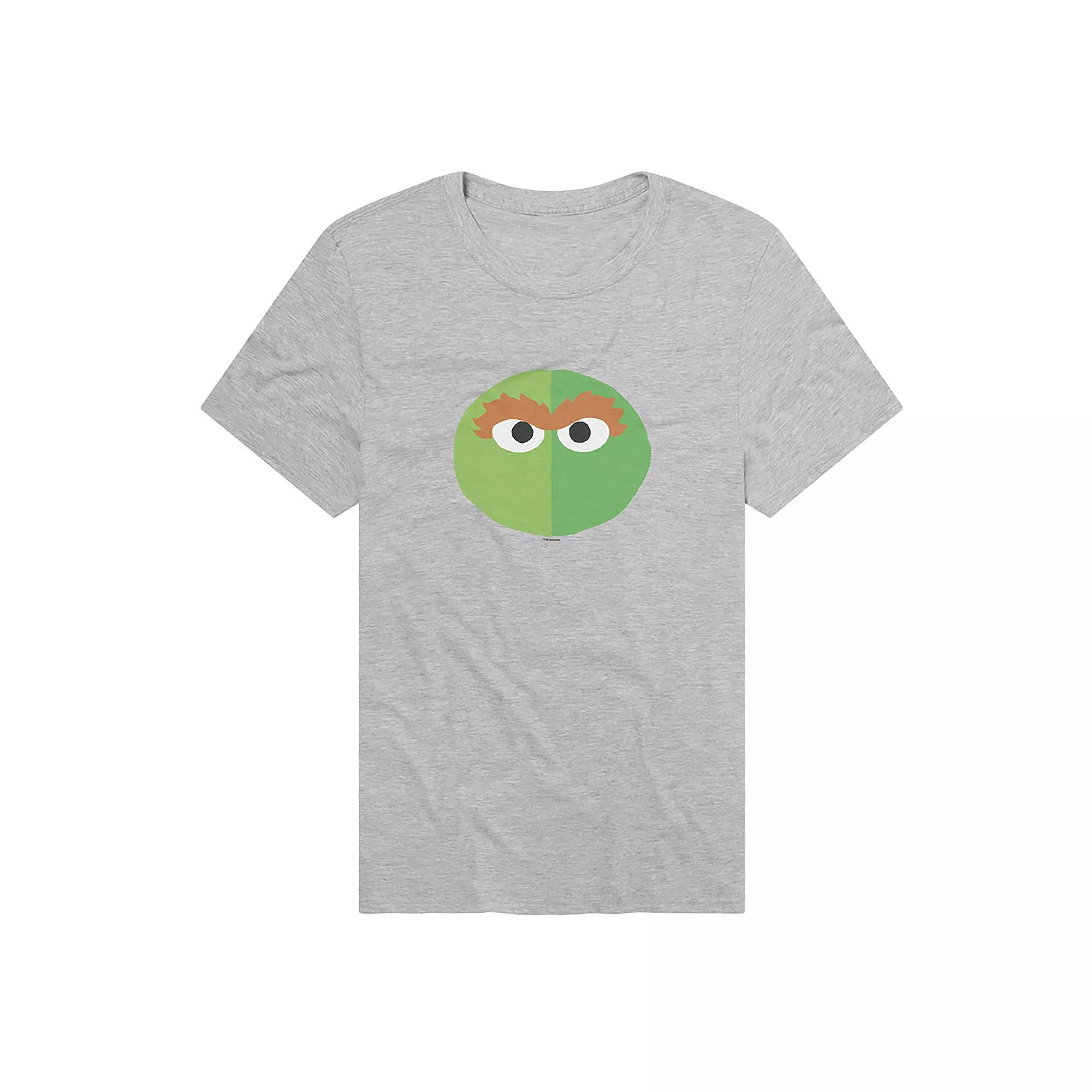 Men's Sesame Street Oscar the Grouch Grimace Graphic Tee, Size: Medium, Athletic Grey Product Image