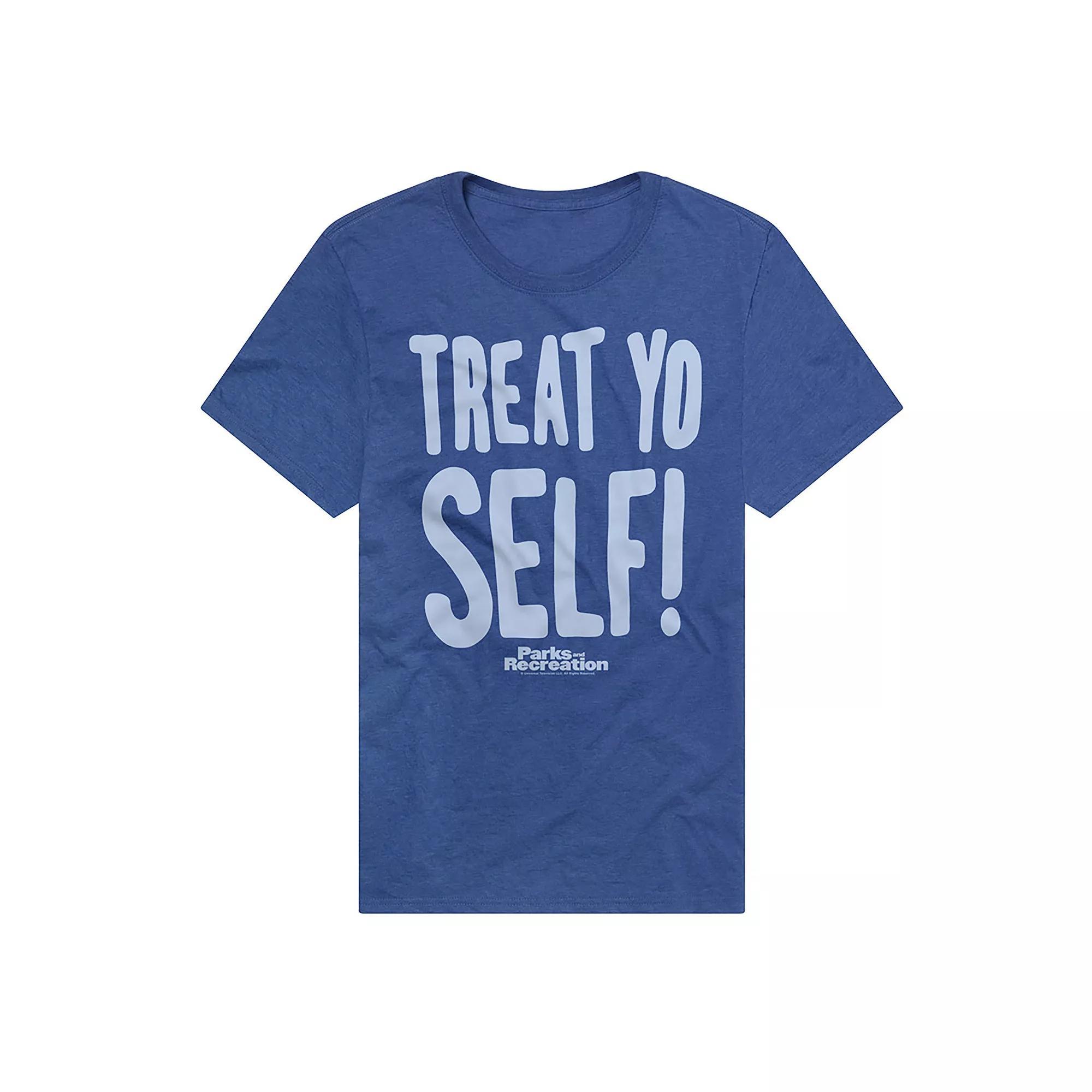 Men's Parks and Recreation Treat Yo Self Graphic Tee, Size: Small, Royal Product Image