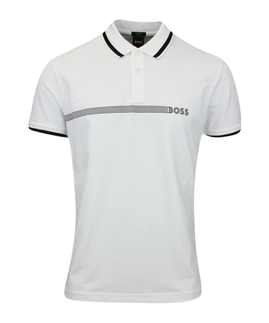 HUGO BOSS Short-sleeved Polo Shirt In White Product Image