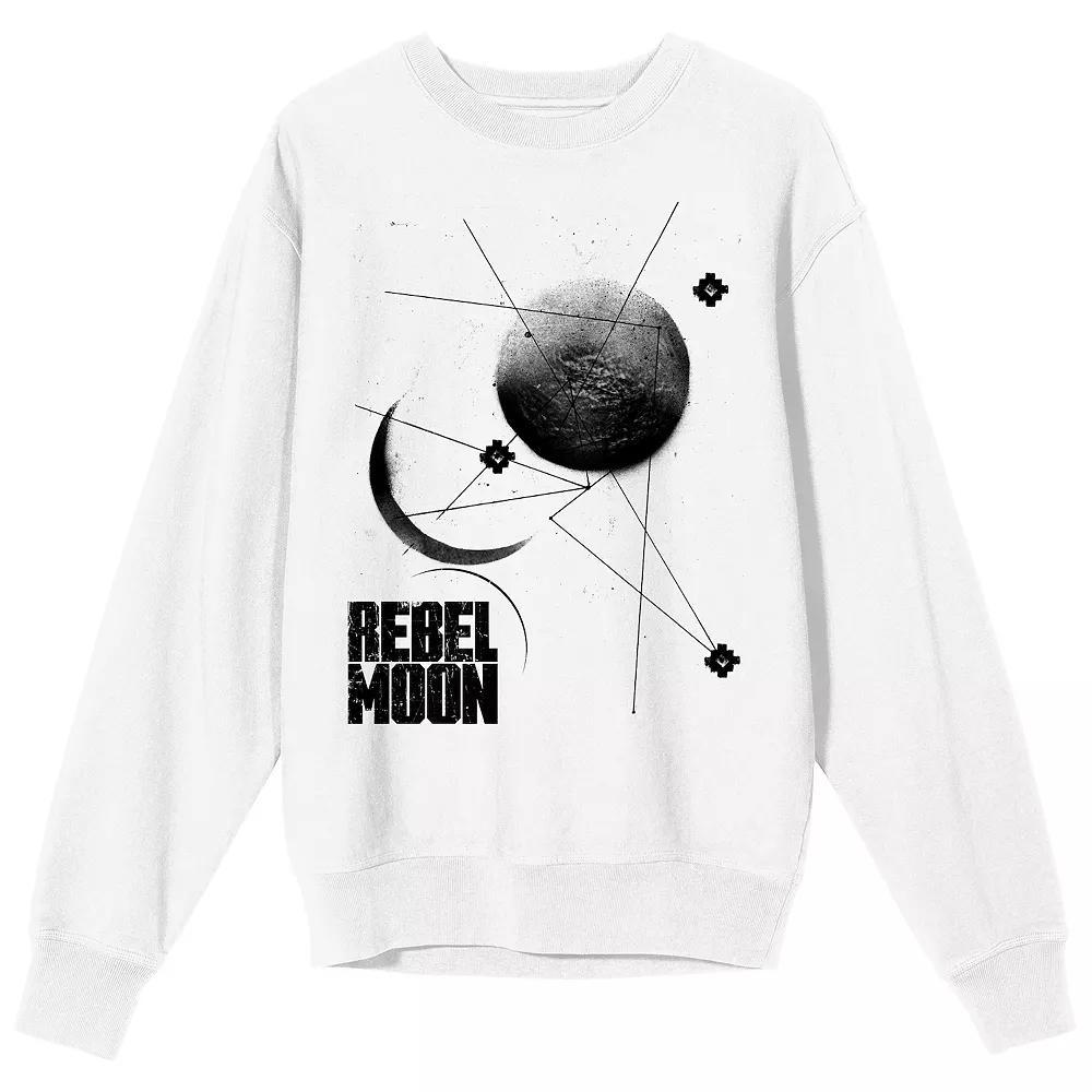 Men's Rebel Moon Planet & Moon Long Sleeve Graphic Tee, Size: Large, White Product Image