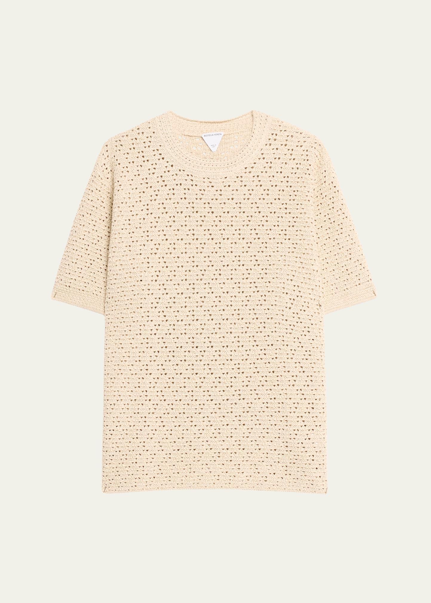 Mens Paper Textured Knit T-Shirt Product Image