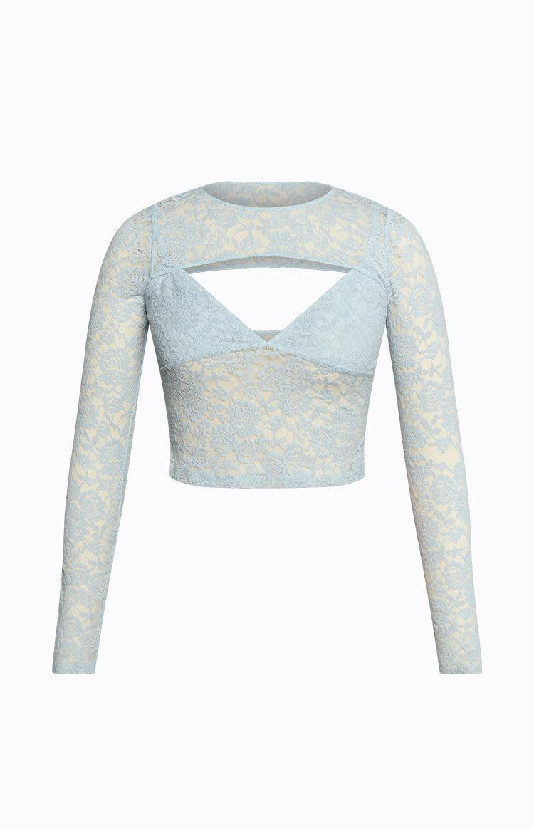 Here With Me Blue Lace Cami and Shrug Set Product Image