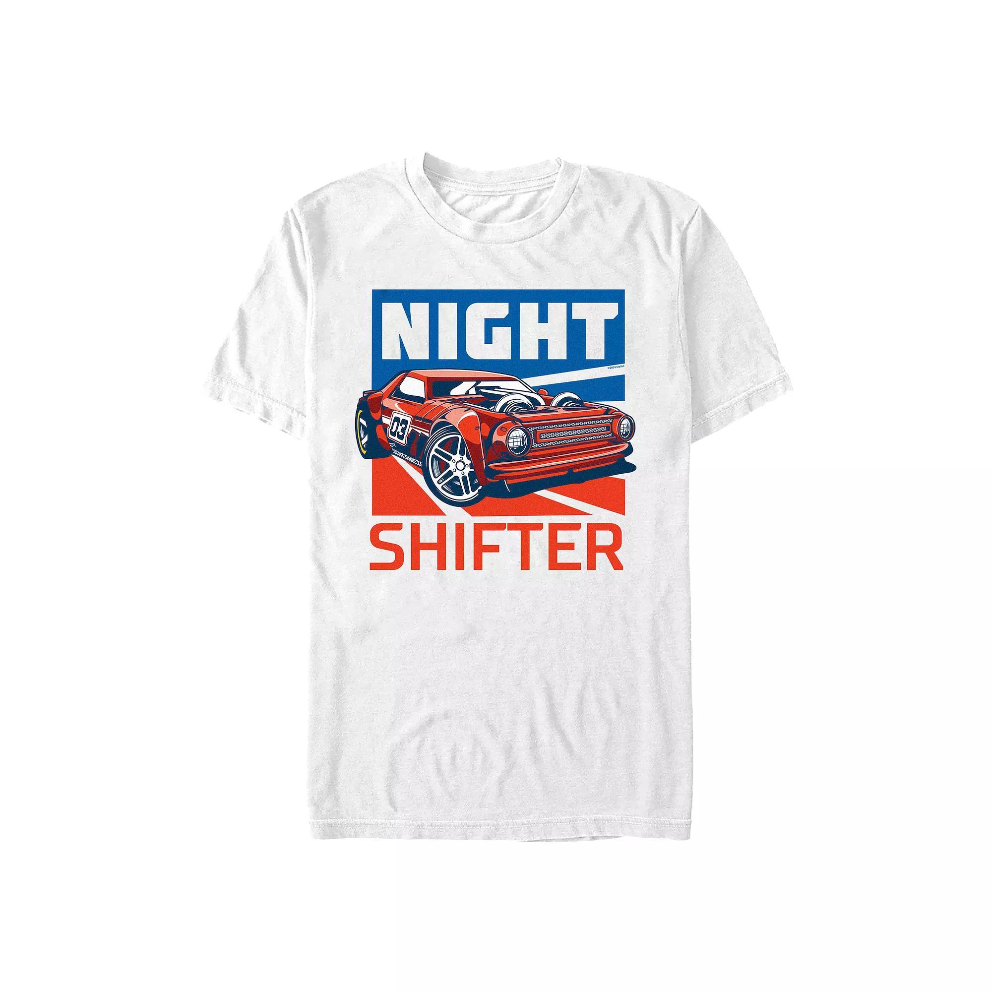Men's Hot Wheels Night Shifter Graphic Tee, Size: Large, White Product Image