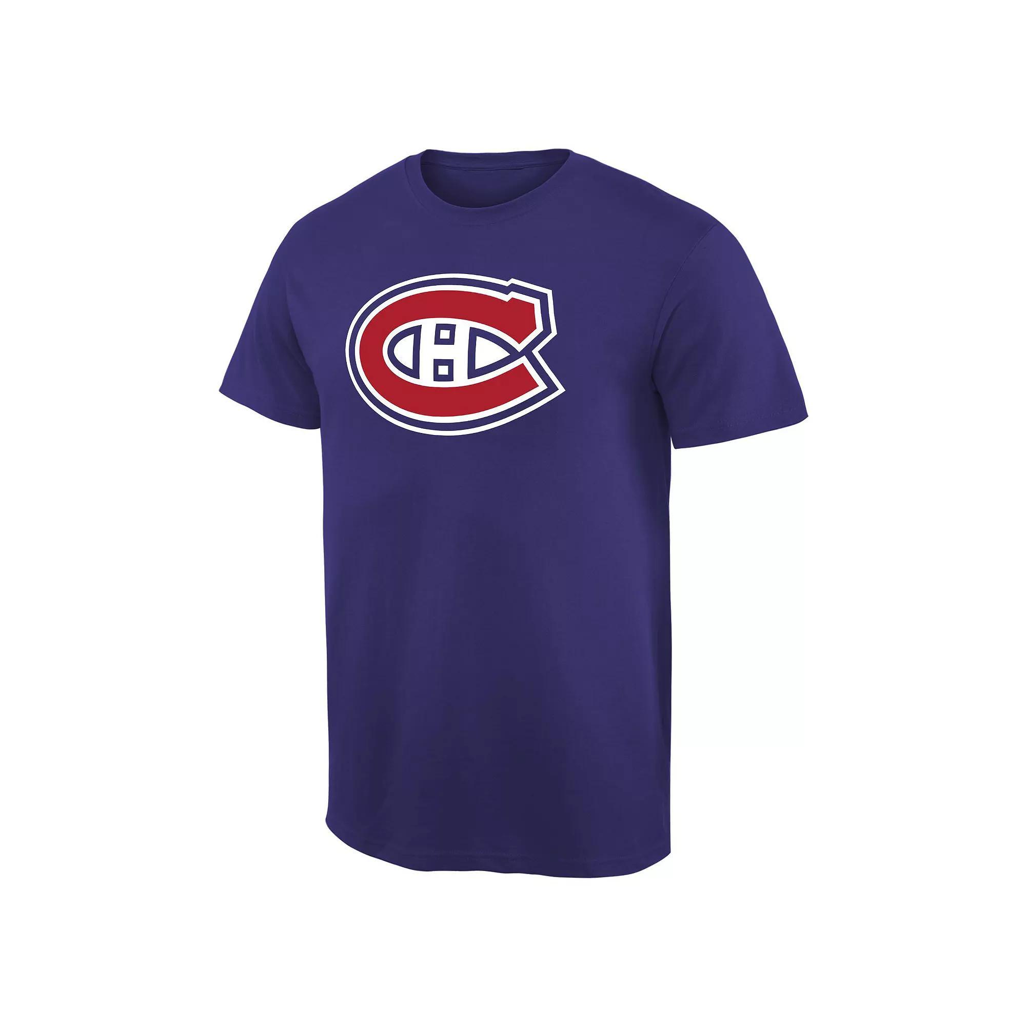 Men's Royal Montreal Canadiens Team Primary Logo T-Shirt, Size: Large, Cnd Blue Product Image