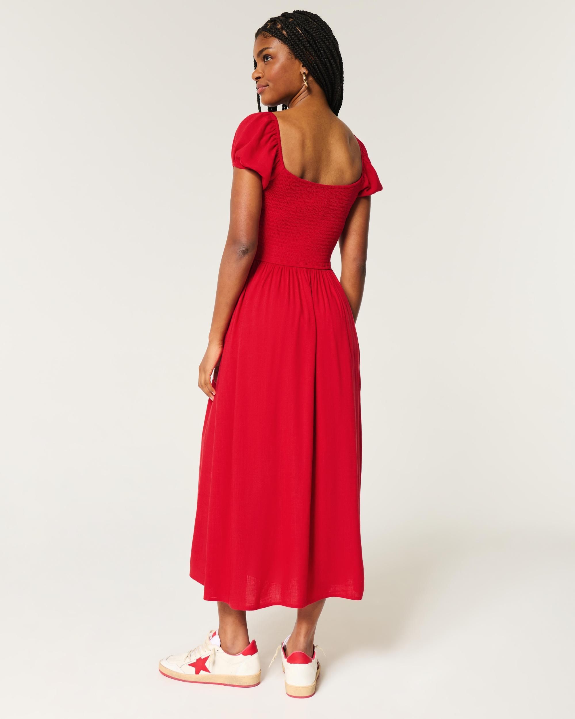 Cinch Bust Drop-Waist Maxi Dress Product Image