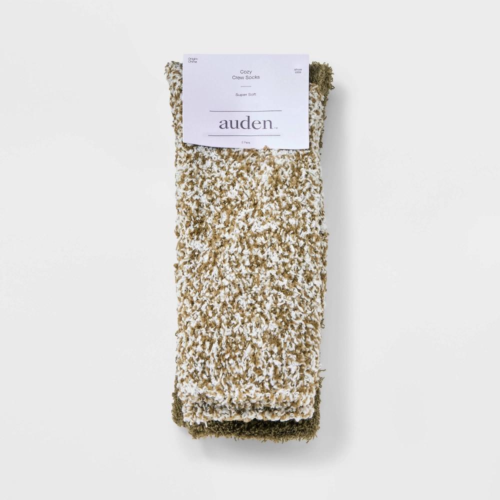 Women's Marled 2pk Cozy Crew Socks - Auden™ 4-10: Recycled Polyester, Knit, Tagless Product Image