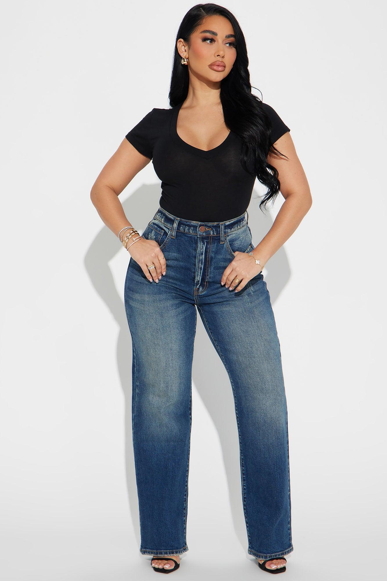 Ashley V-Neck Top - Black Product Image