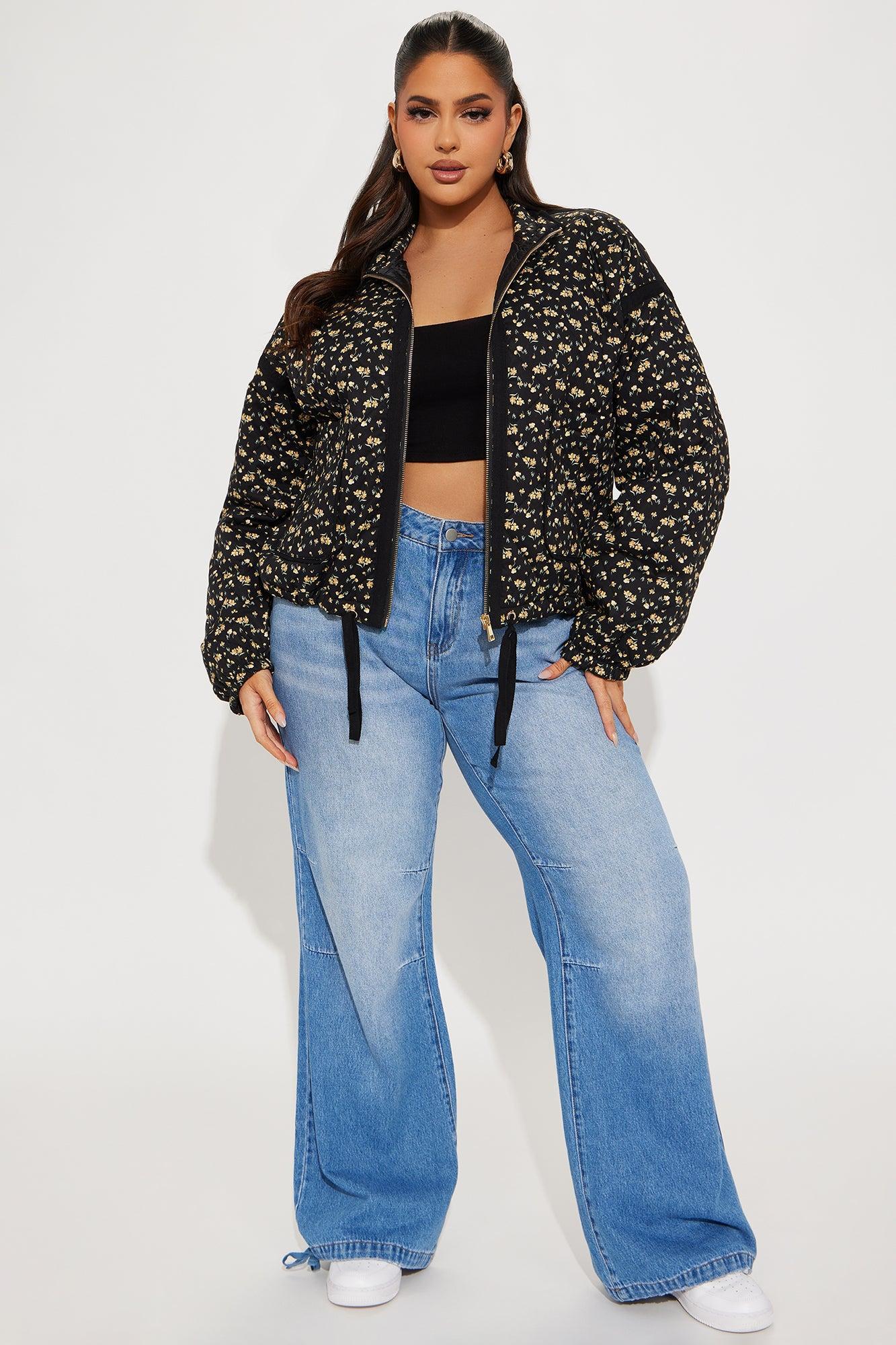 As Sweet As Ever Oversized Quilted Jacket - Black Product Image