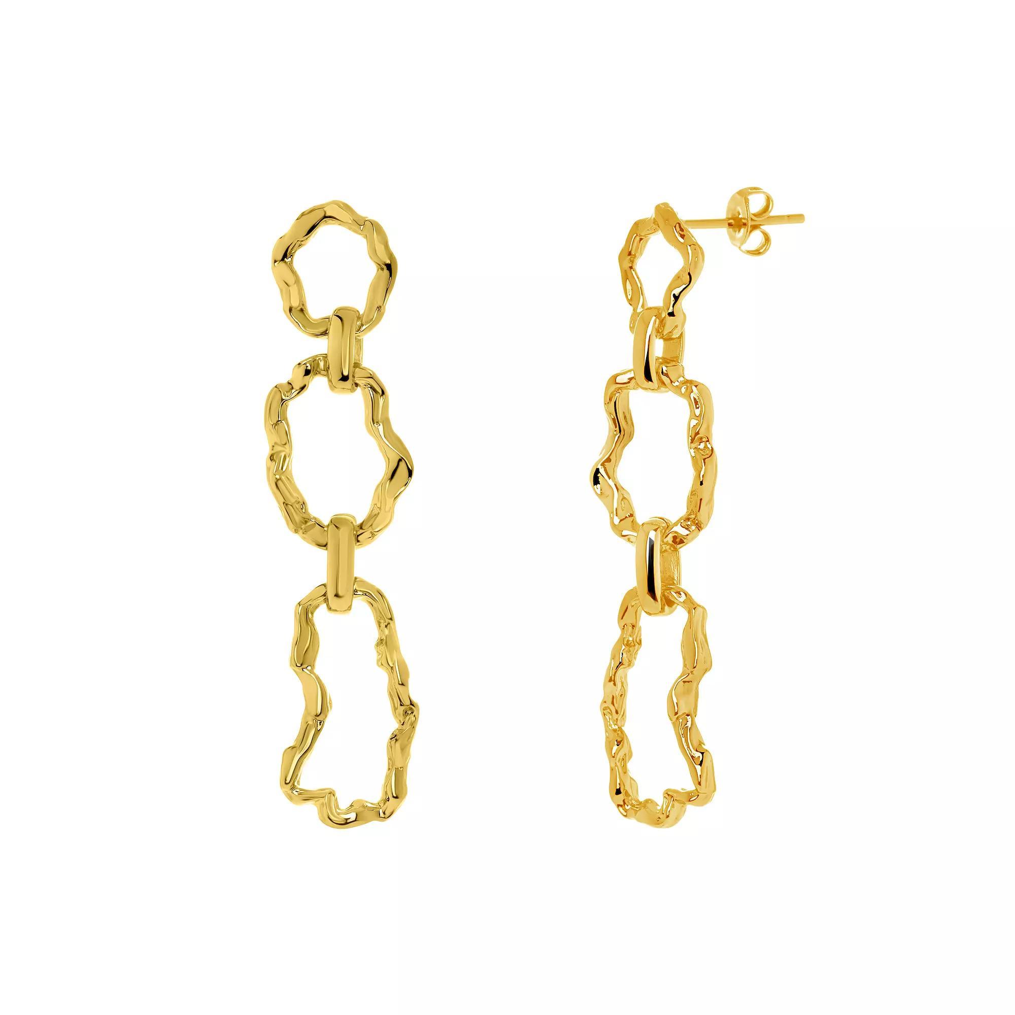MC Collective Molten Drop Earrings, Women's, Gold Tone Product Image