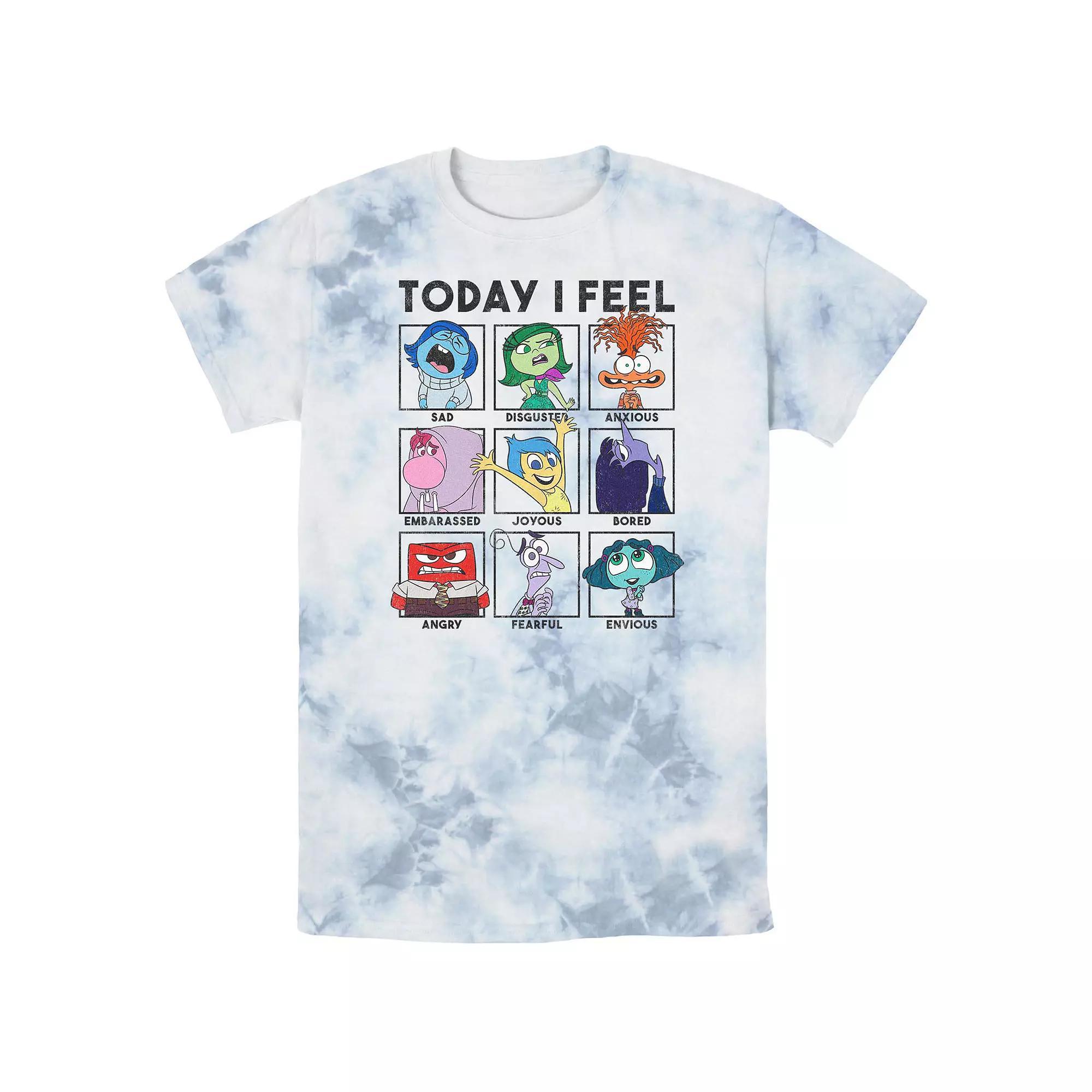 Men's Inside Out 2 Today I Feel Group Shot Emotion Boxes Bombard Wash Graphic Tee, Size: Small, White Blue Product Image