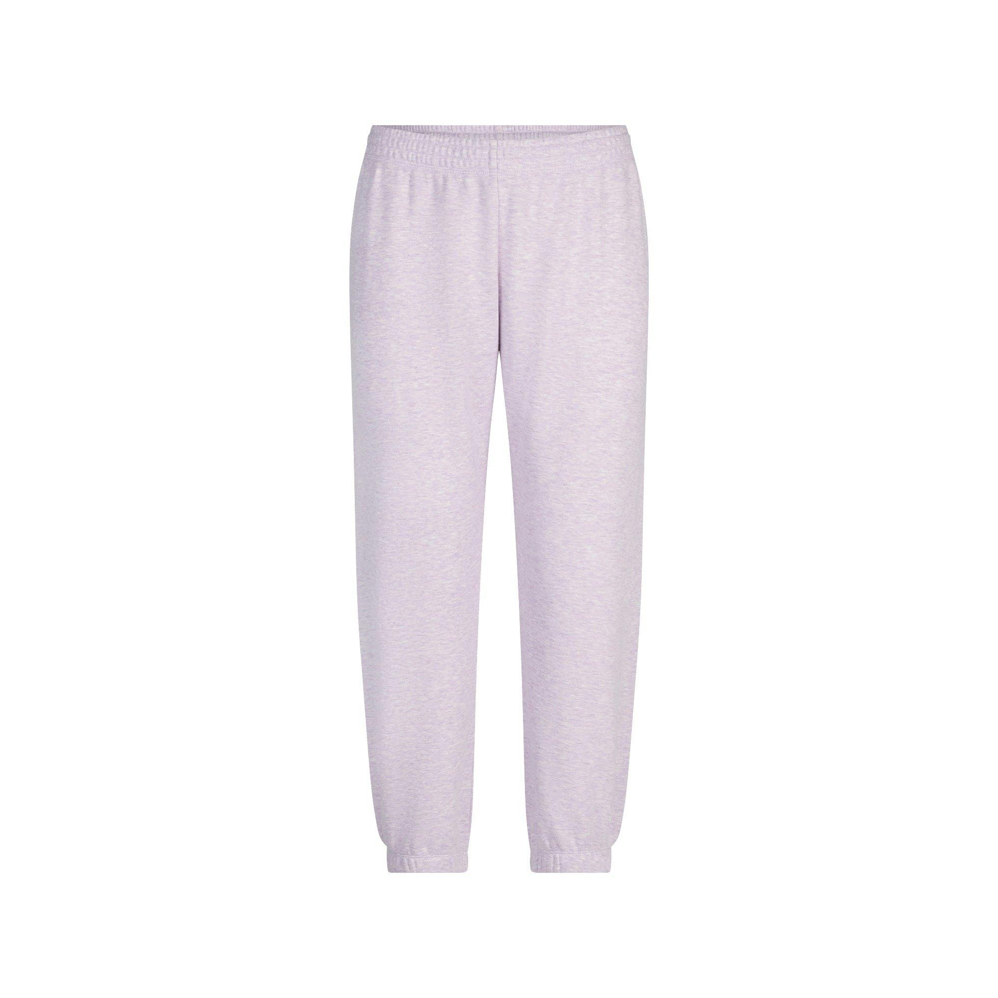 COTTON FLEECE FOLDOVER MINI SKIRT | PURPLE HEATHER Product Image