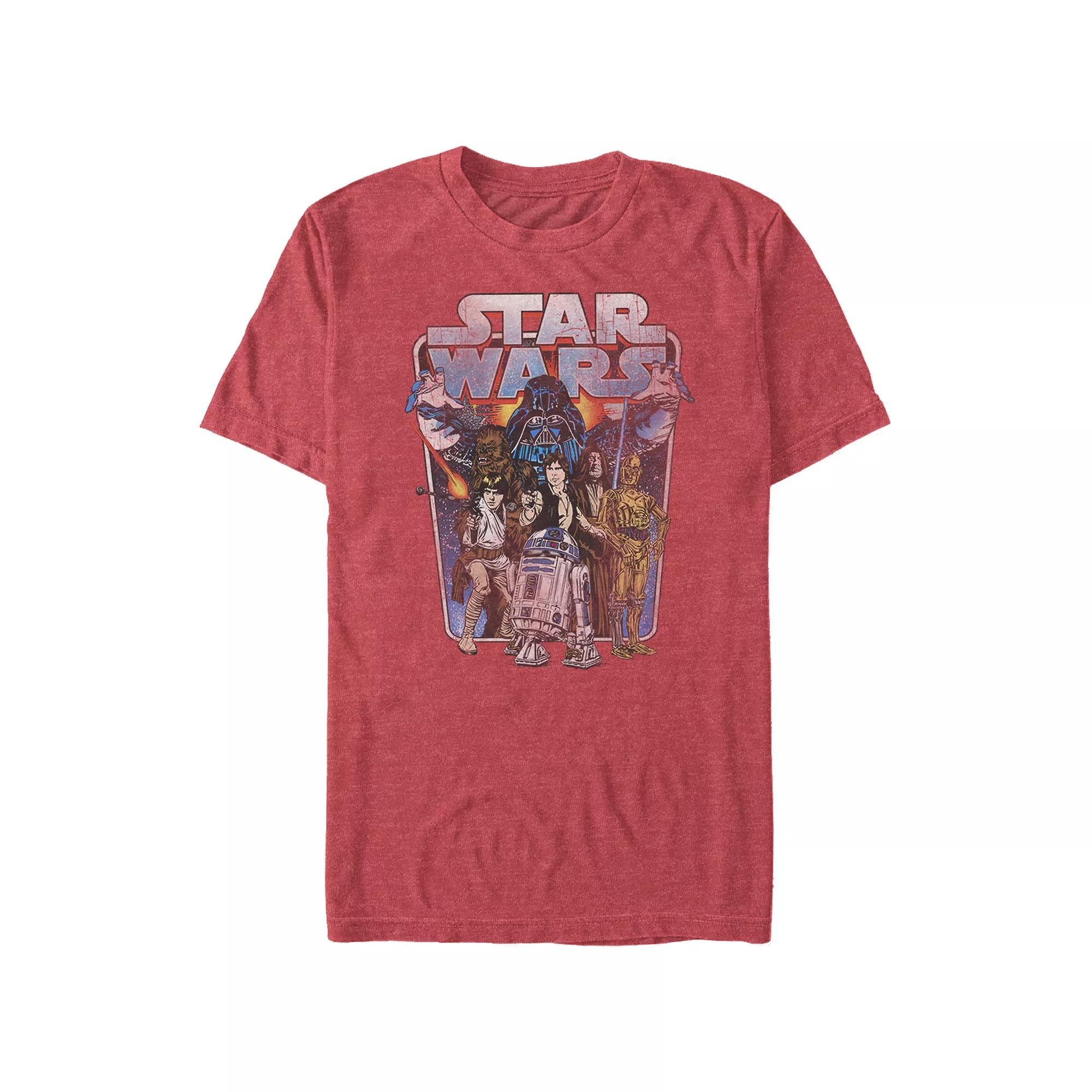 Big & Tall Star Wars Vintage Poster Graphic Tee, Men's, Size: 3XL, Red Grey Product Image