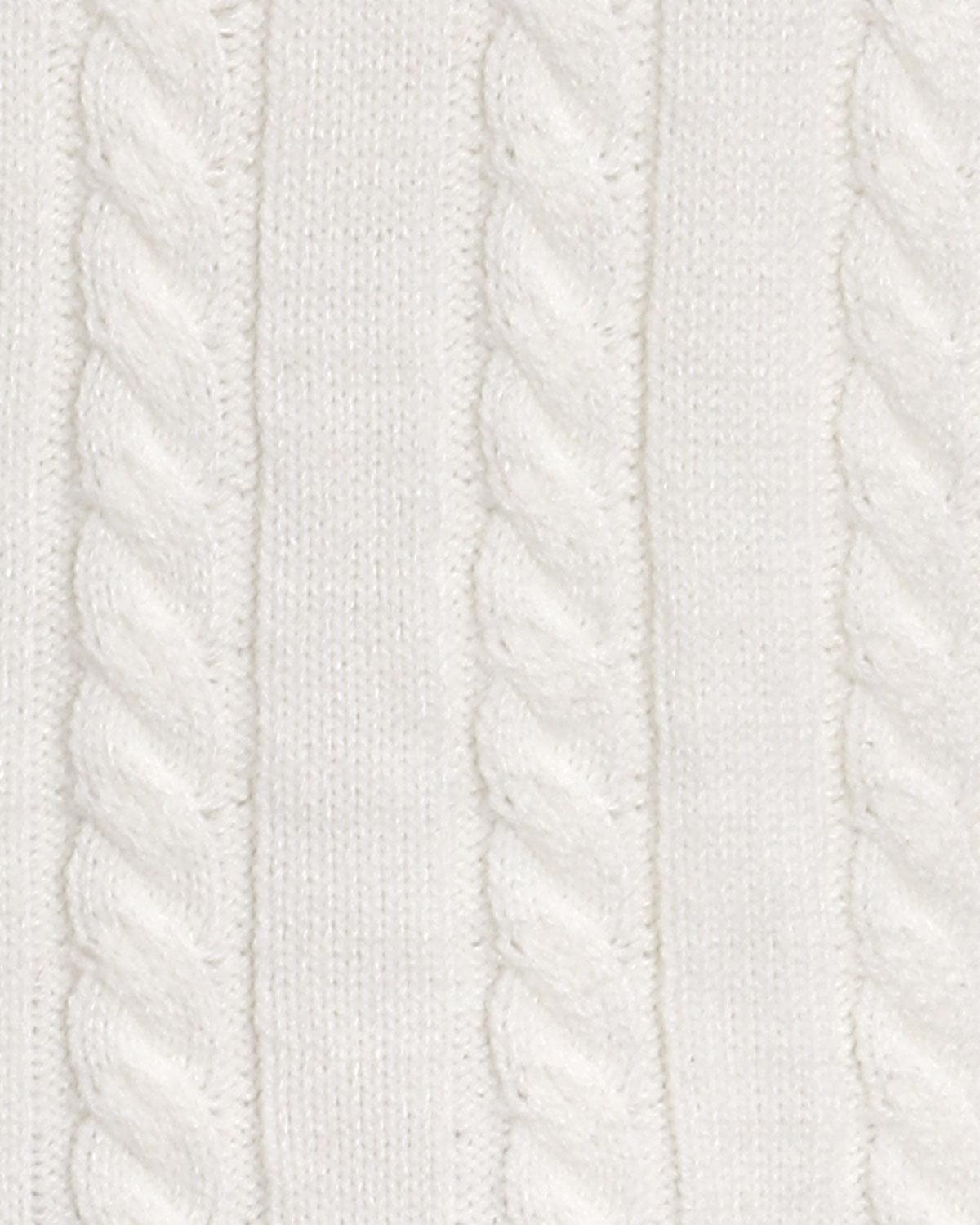 White Contrasting Button Sweater Product Image