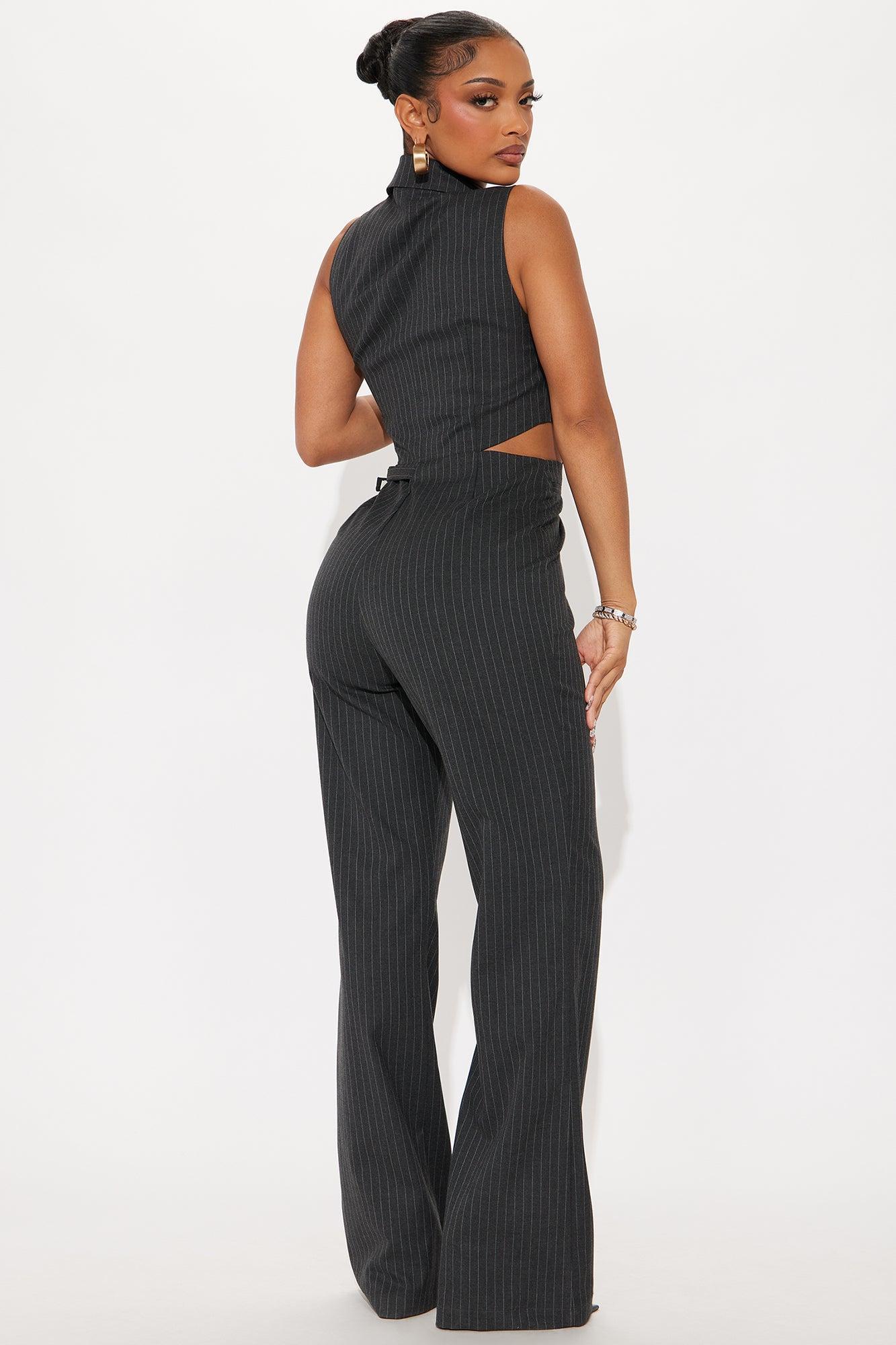 Don't Waste My Time Jumpsuit - Charcoal Product Image